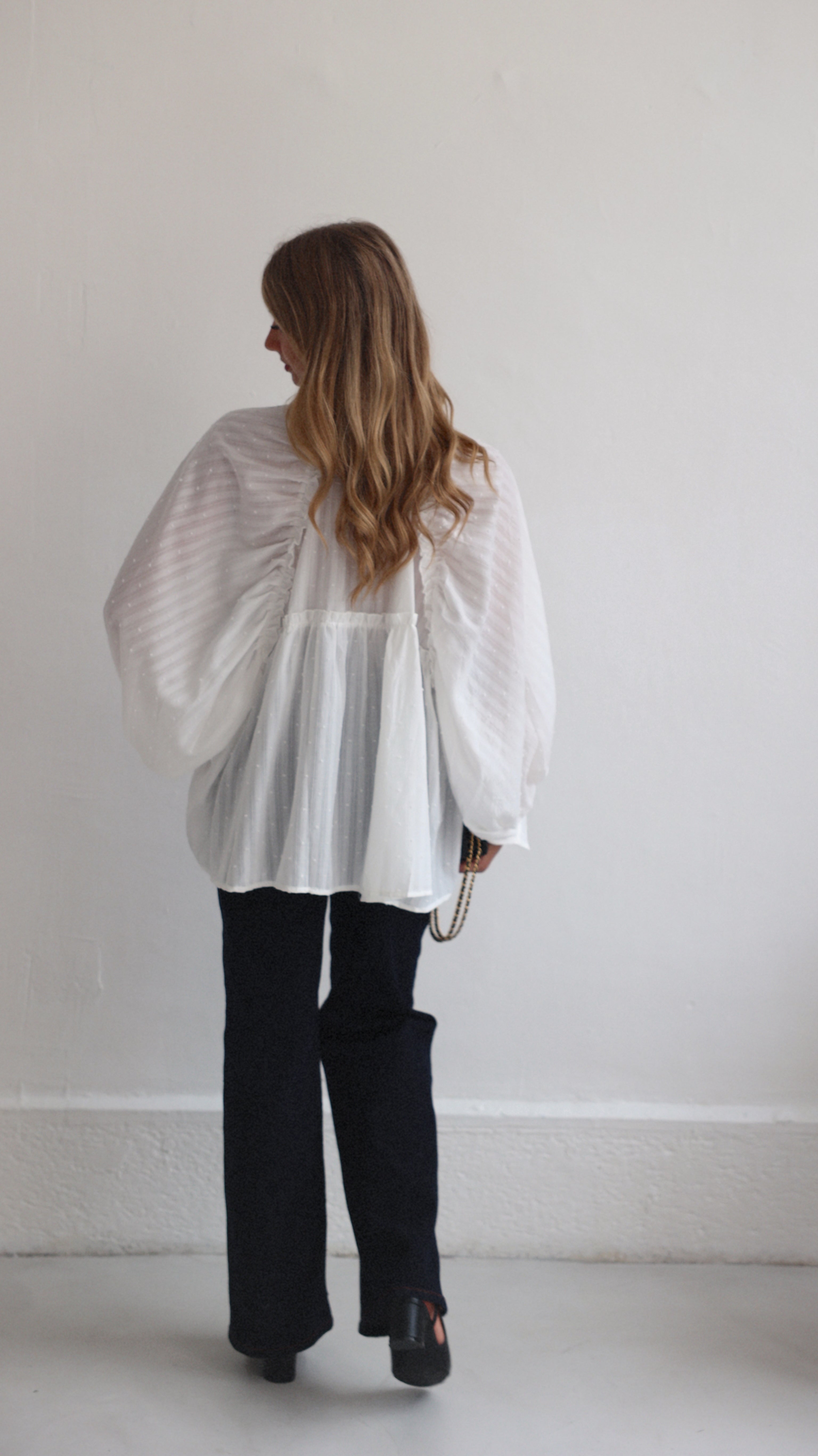 AZÉLIE BLOUSE - WHITE PLUMETIS