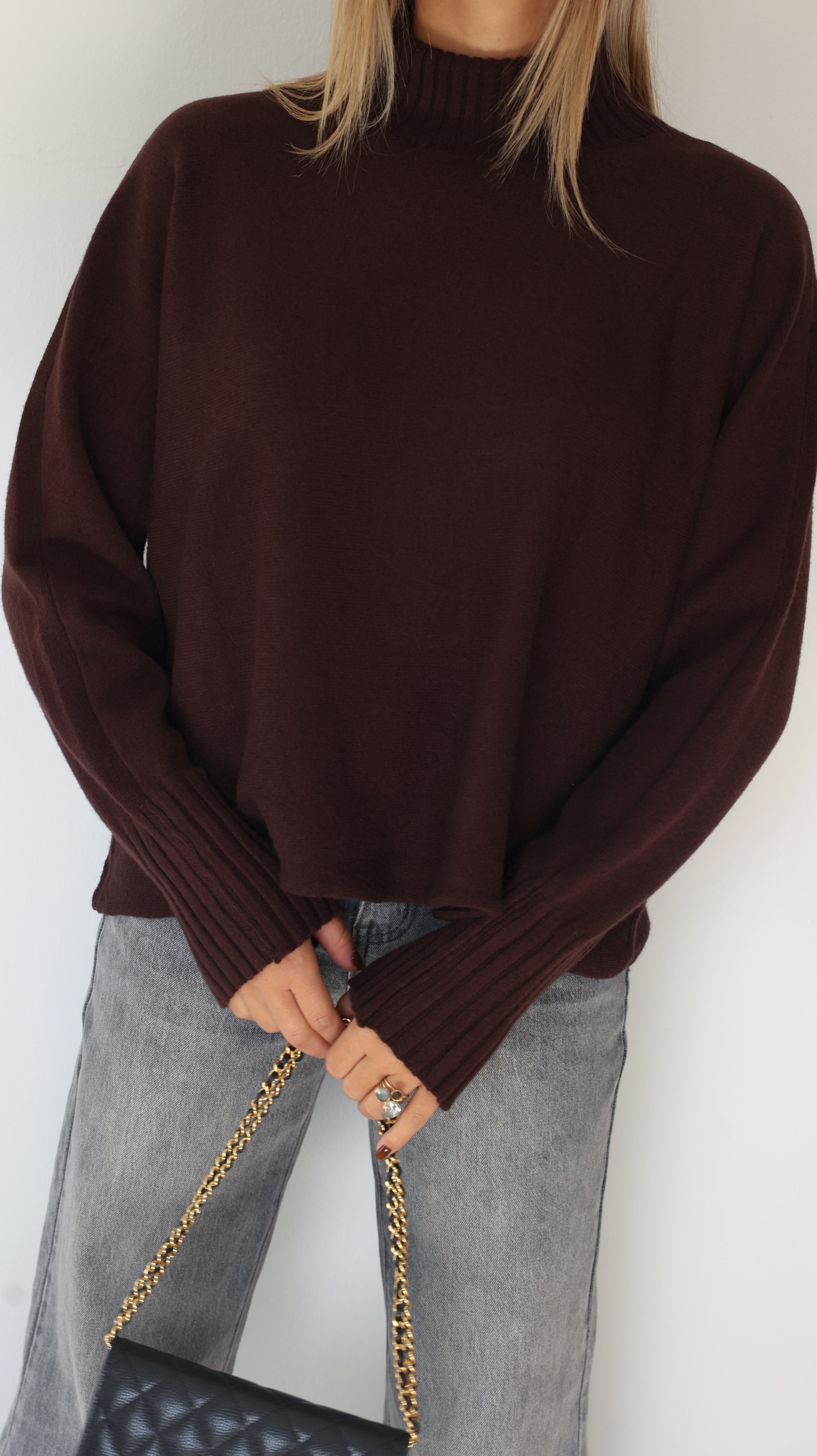 ARIA SWEATER - CHOCO