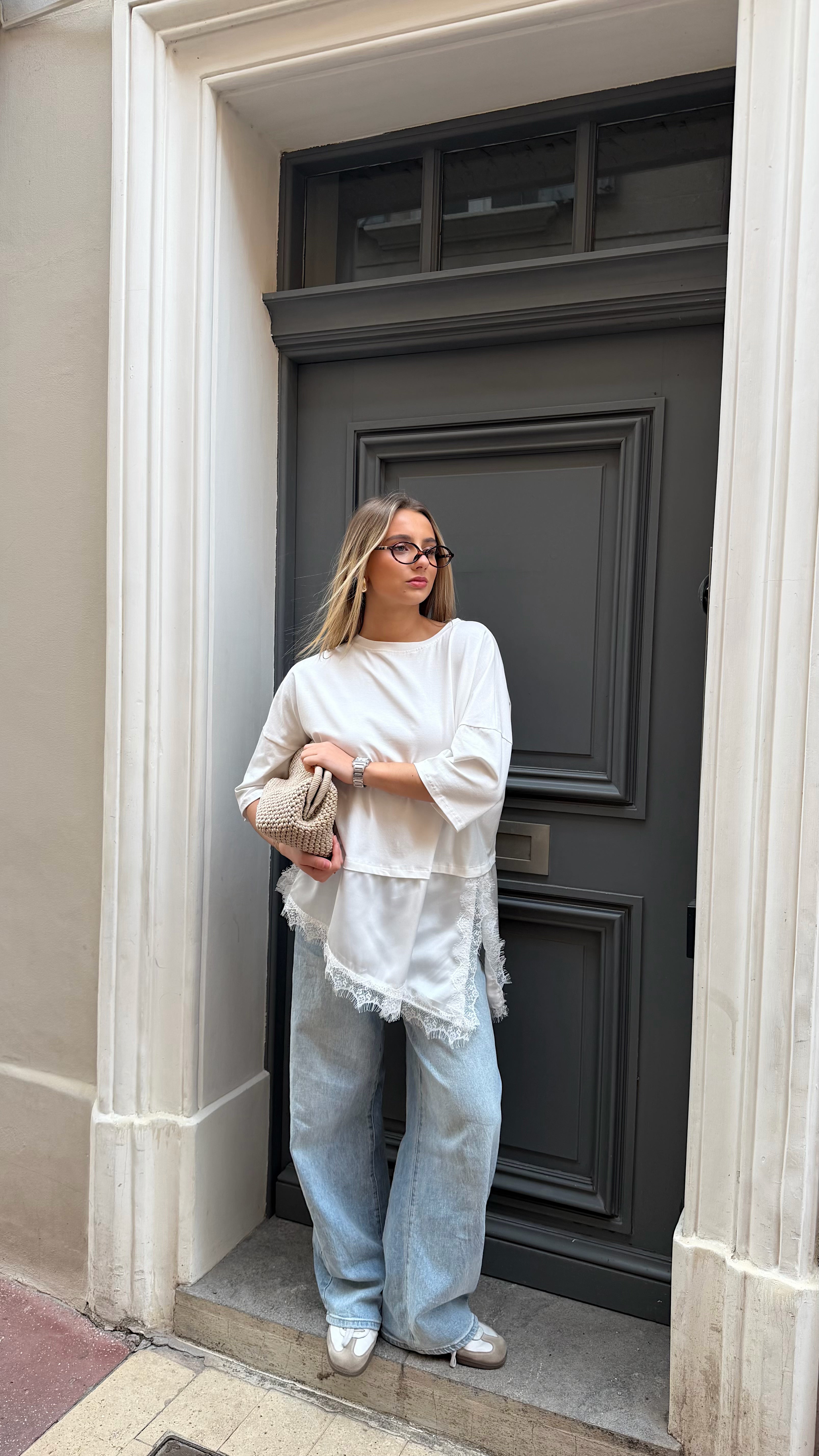 T-SHIRT LISON - BLANC