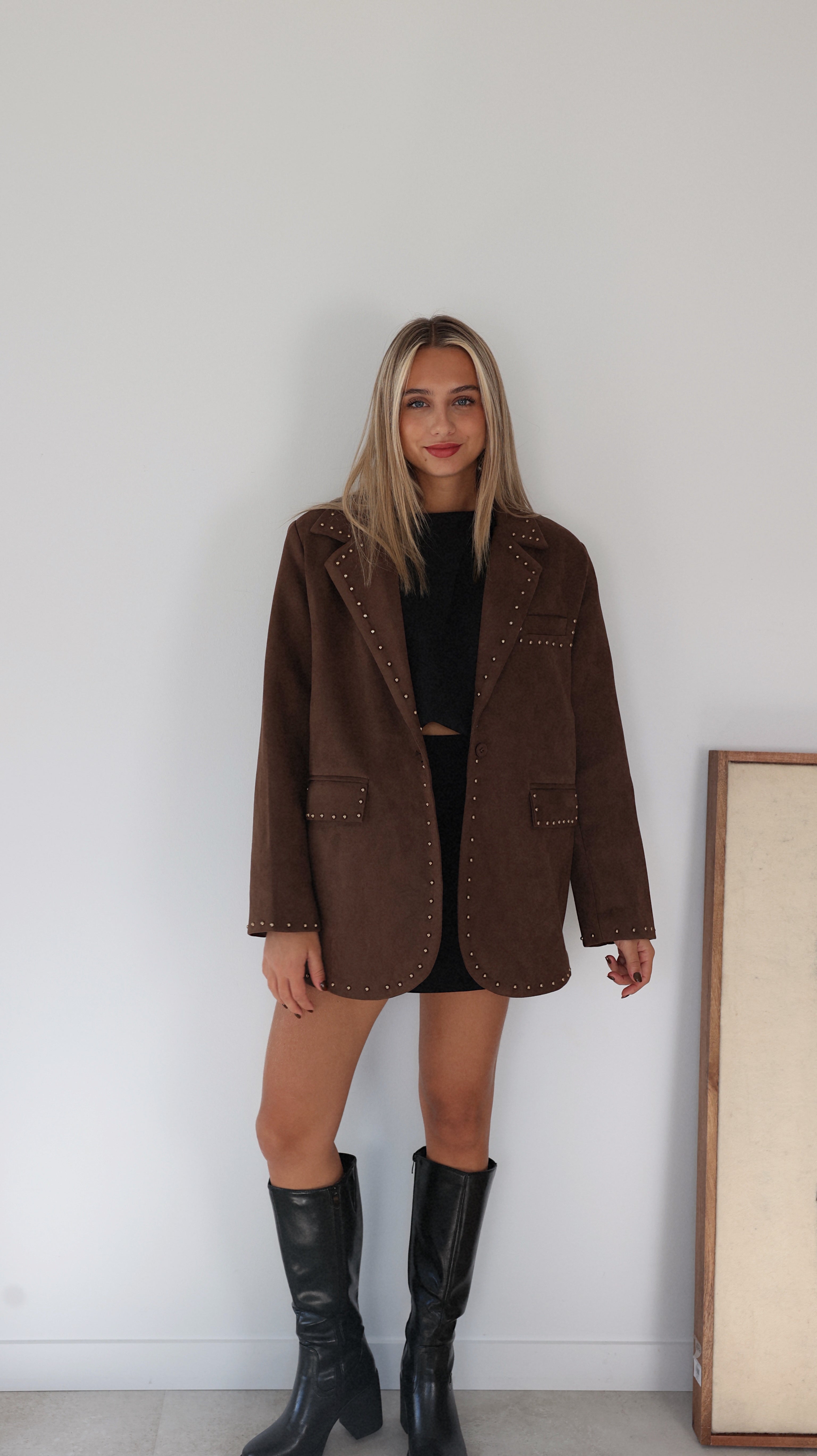 BLAZER DANIA - MARRON