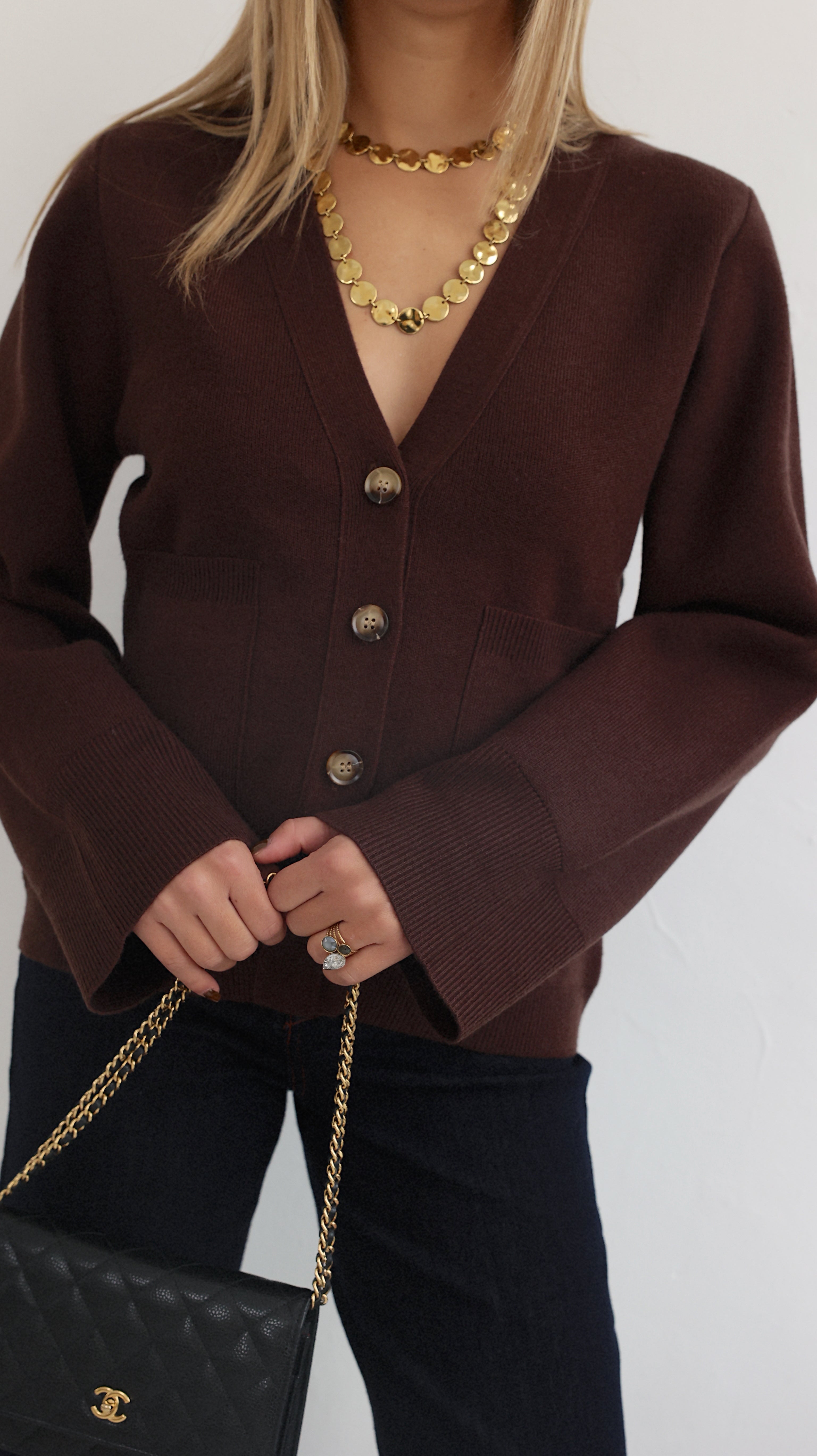 GILET SARAH - MARRON