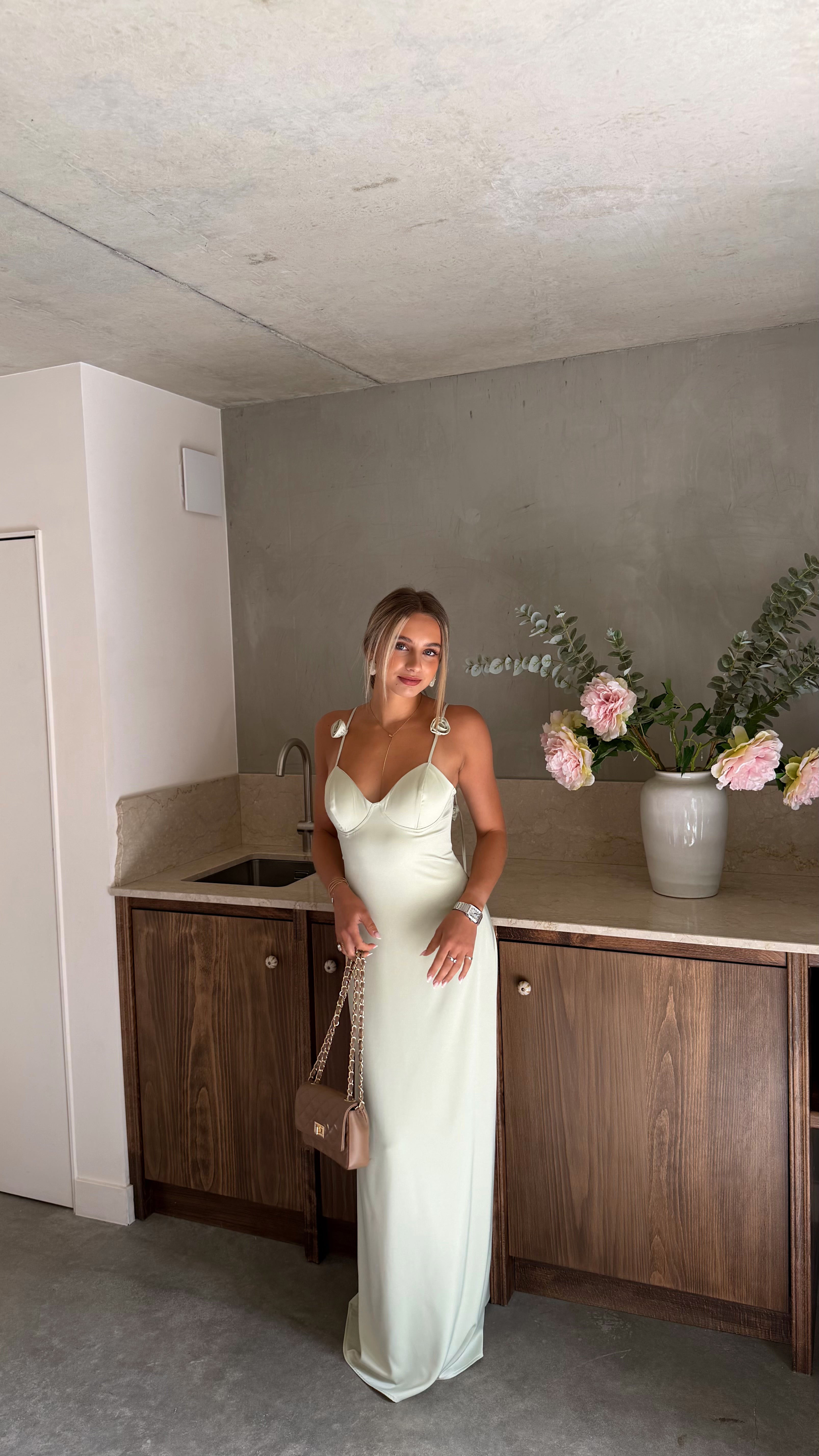 ROBE VALENTINA - VERT ANIS