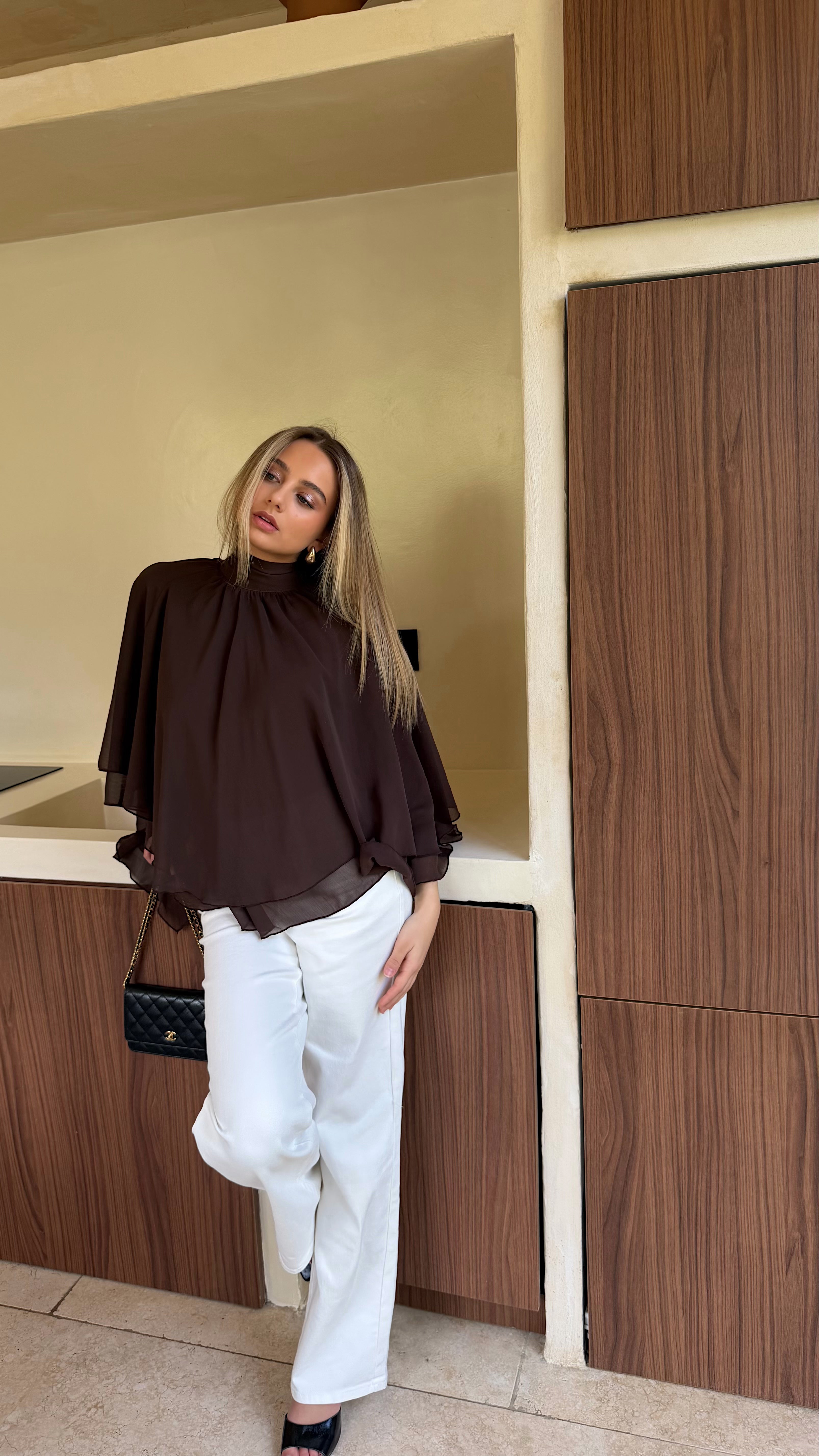 BLOUSE ISALIA - CHOCO