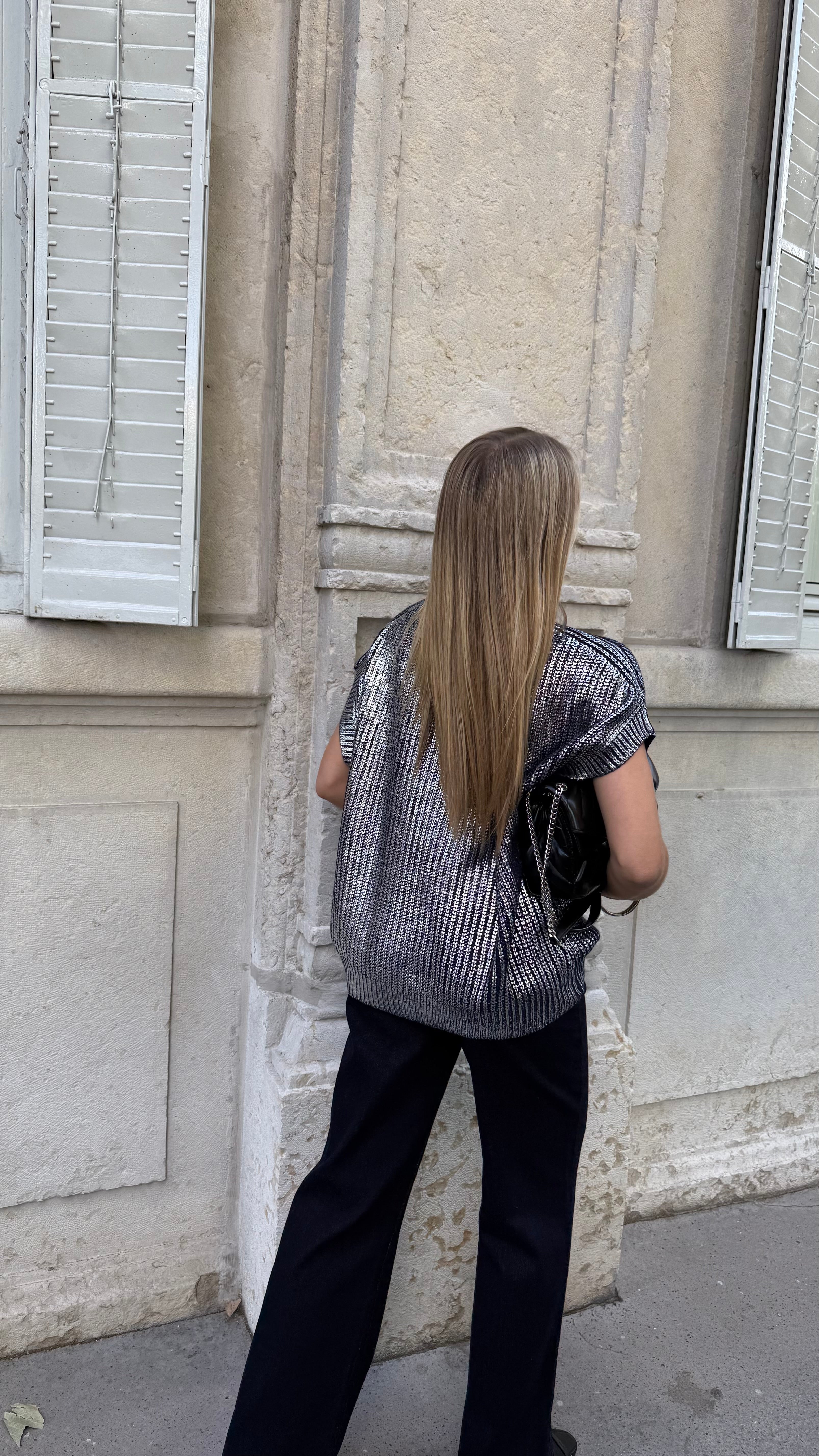 PULL SANS MANCHES NOLA - BLEU MARINE