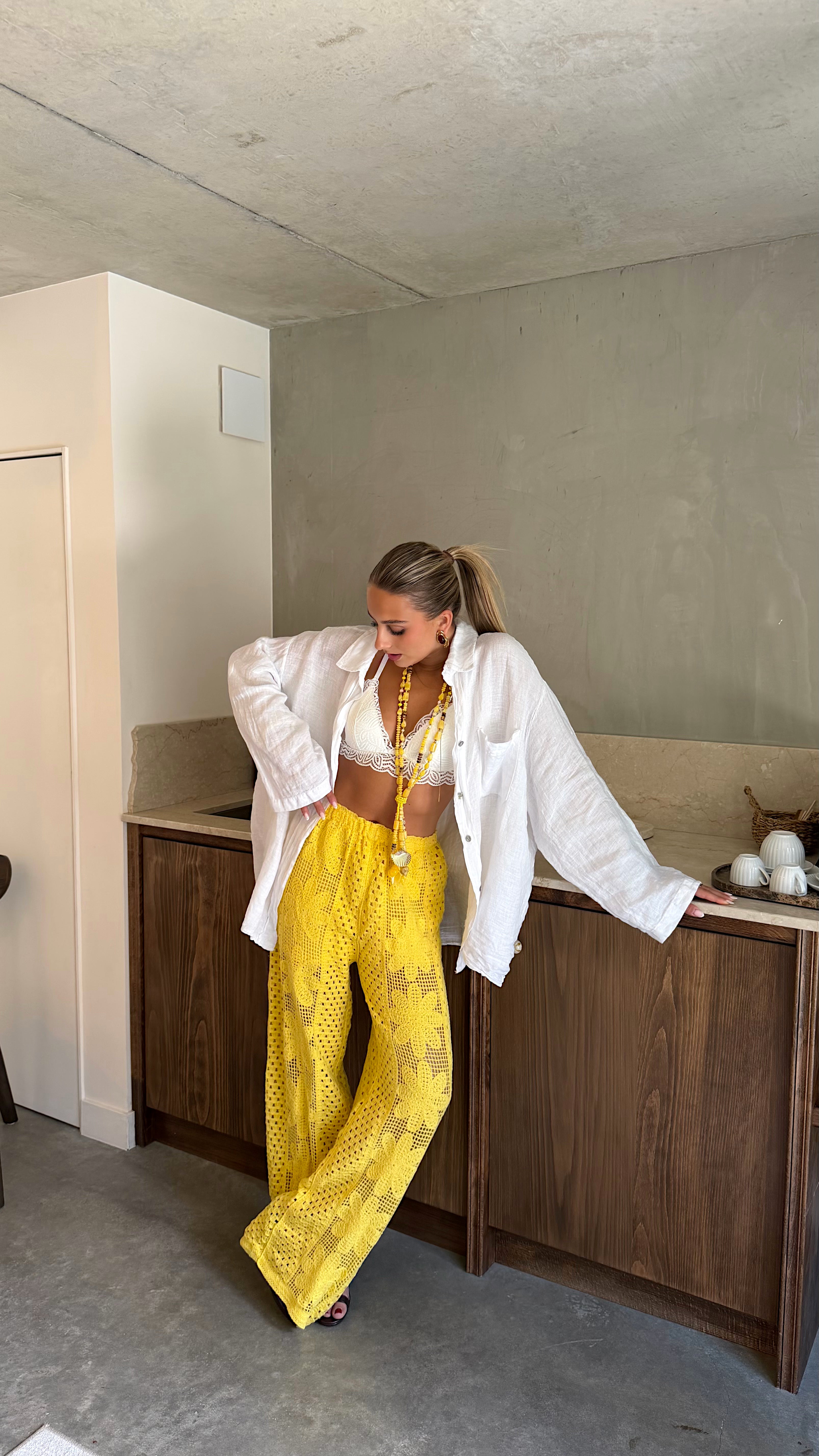 SUMMER TROUSERS - YELLOW