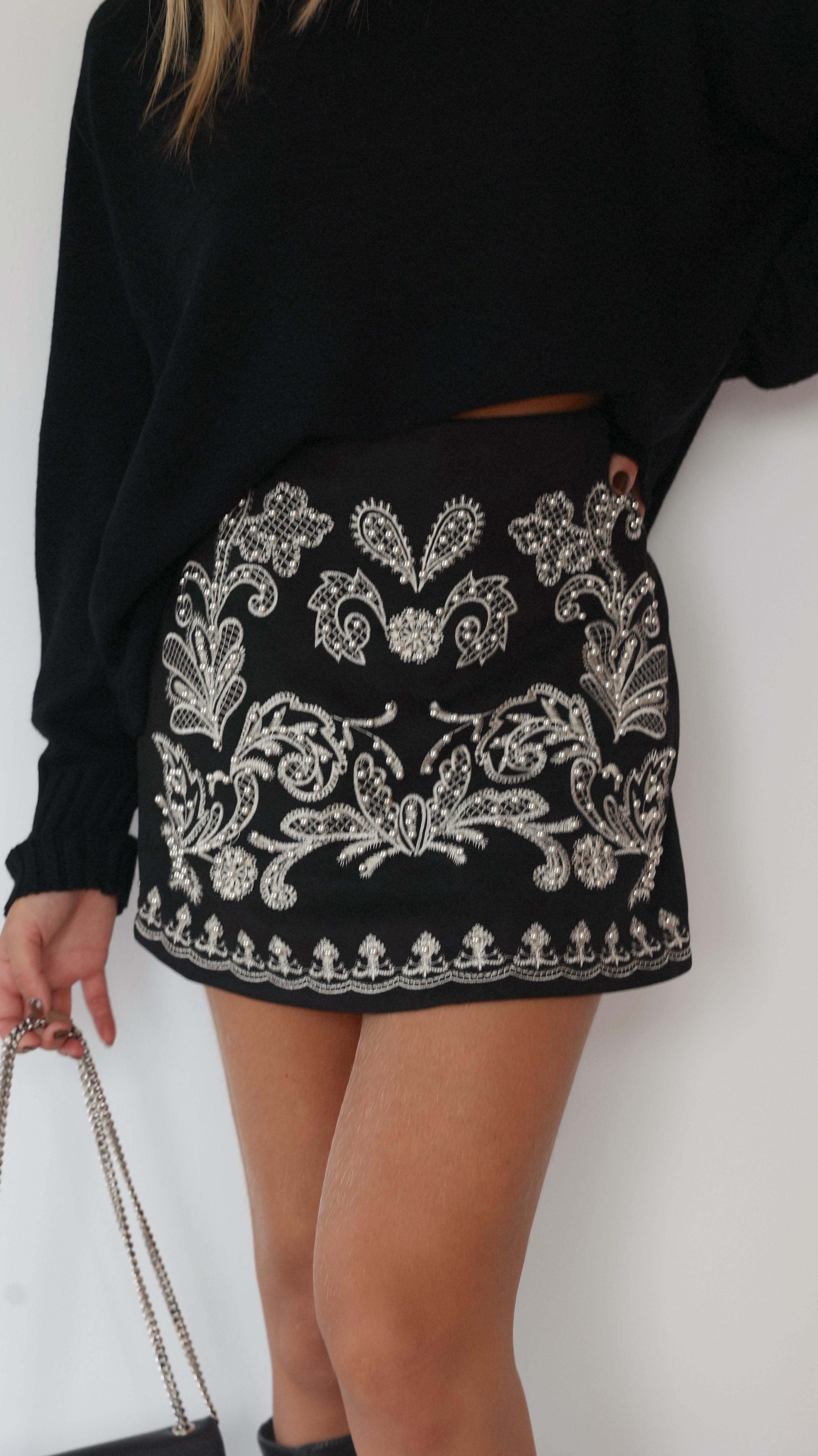 YSIA SKORT-SHORTS - NEGRO