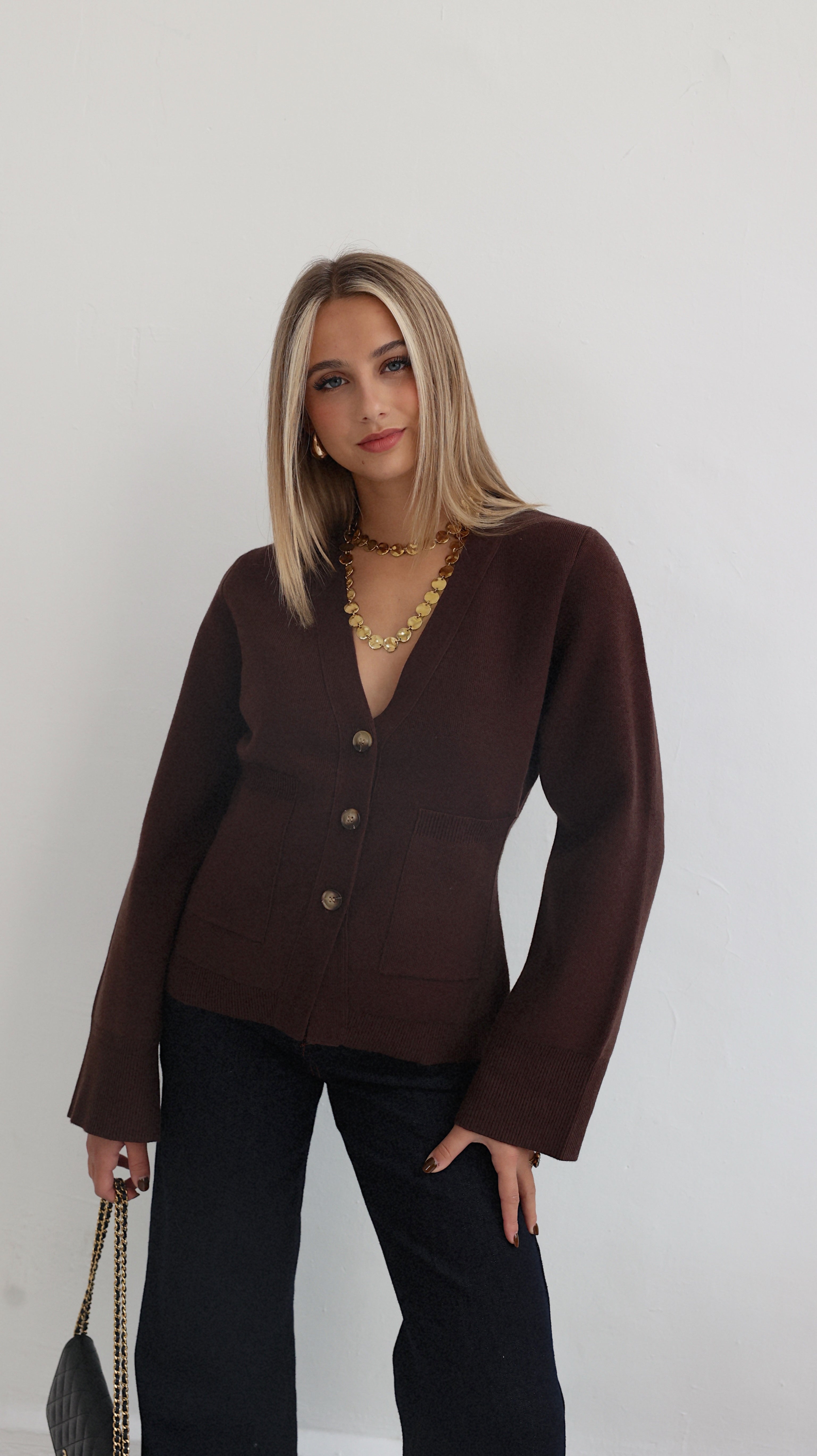 GILET SARAH - MARRON