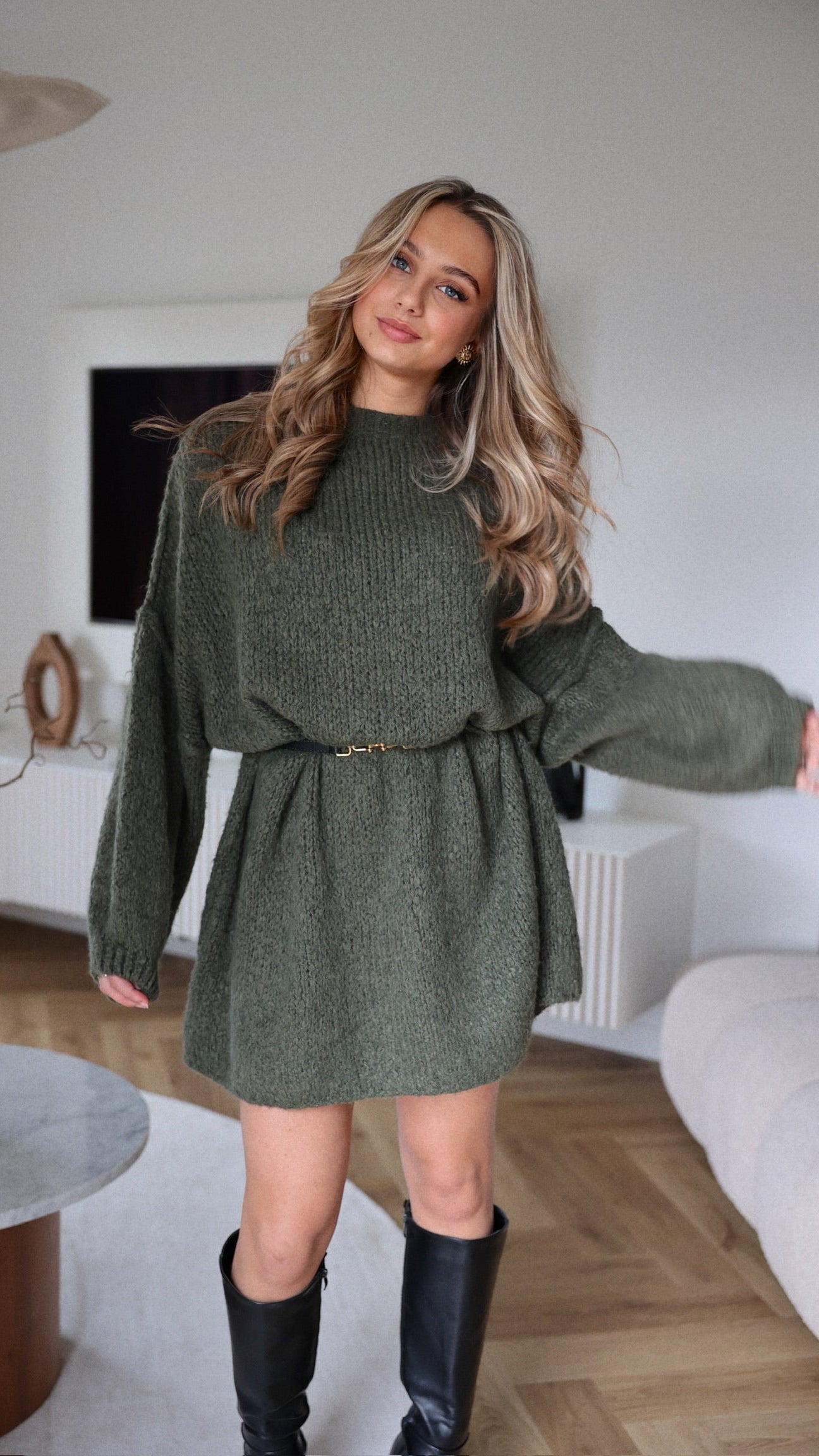 VESTIDO SUÉTER LOU - GRIS