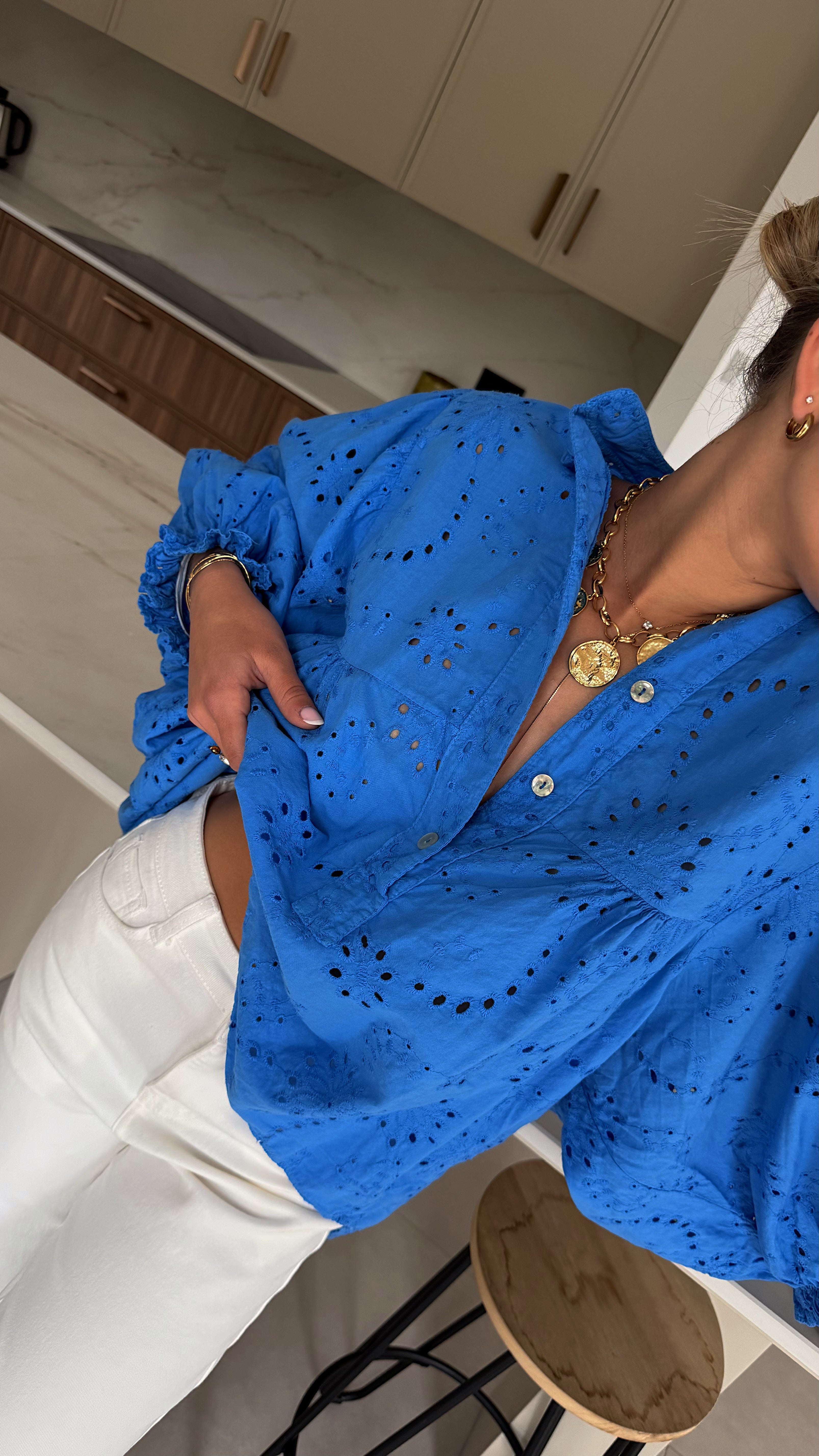 BLUSA ENOLA - AZUL REAL