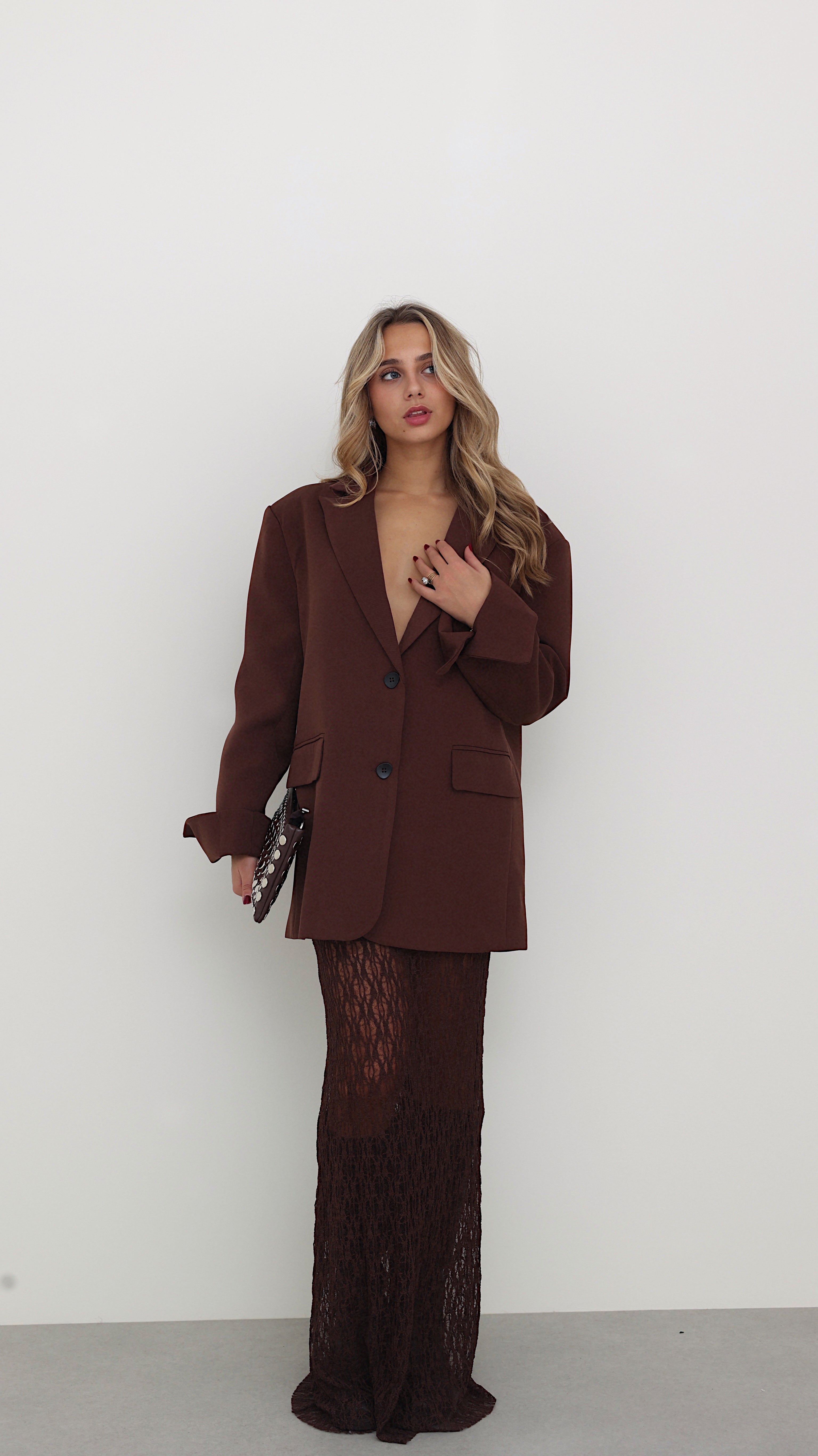 FALDA COLOR AVELLANA