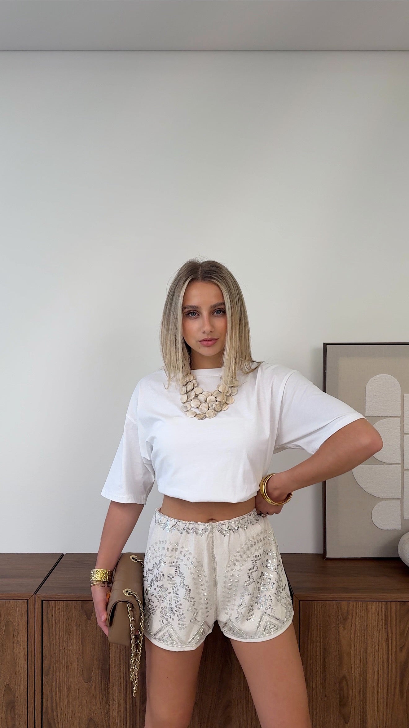 SHORT LOREN - BEIGE