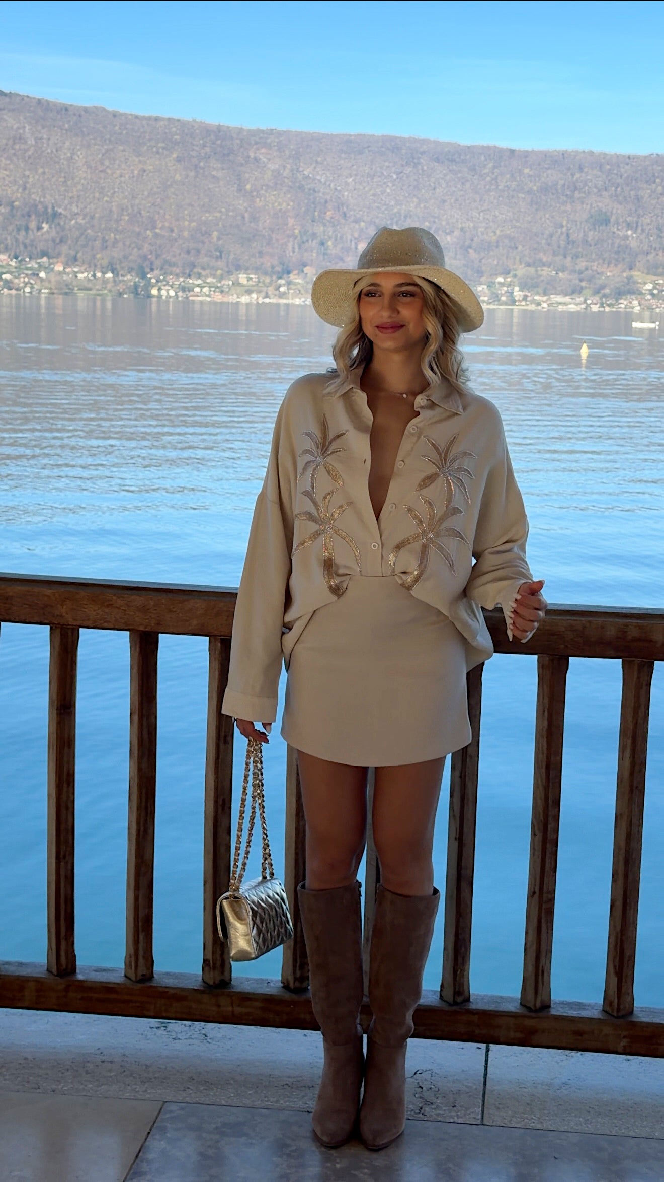 FALDA-SHORTS MIA - BEIGE
