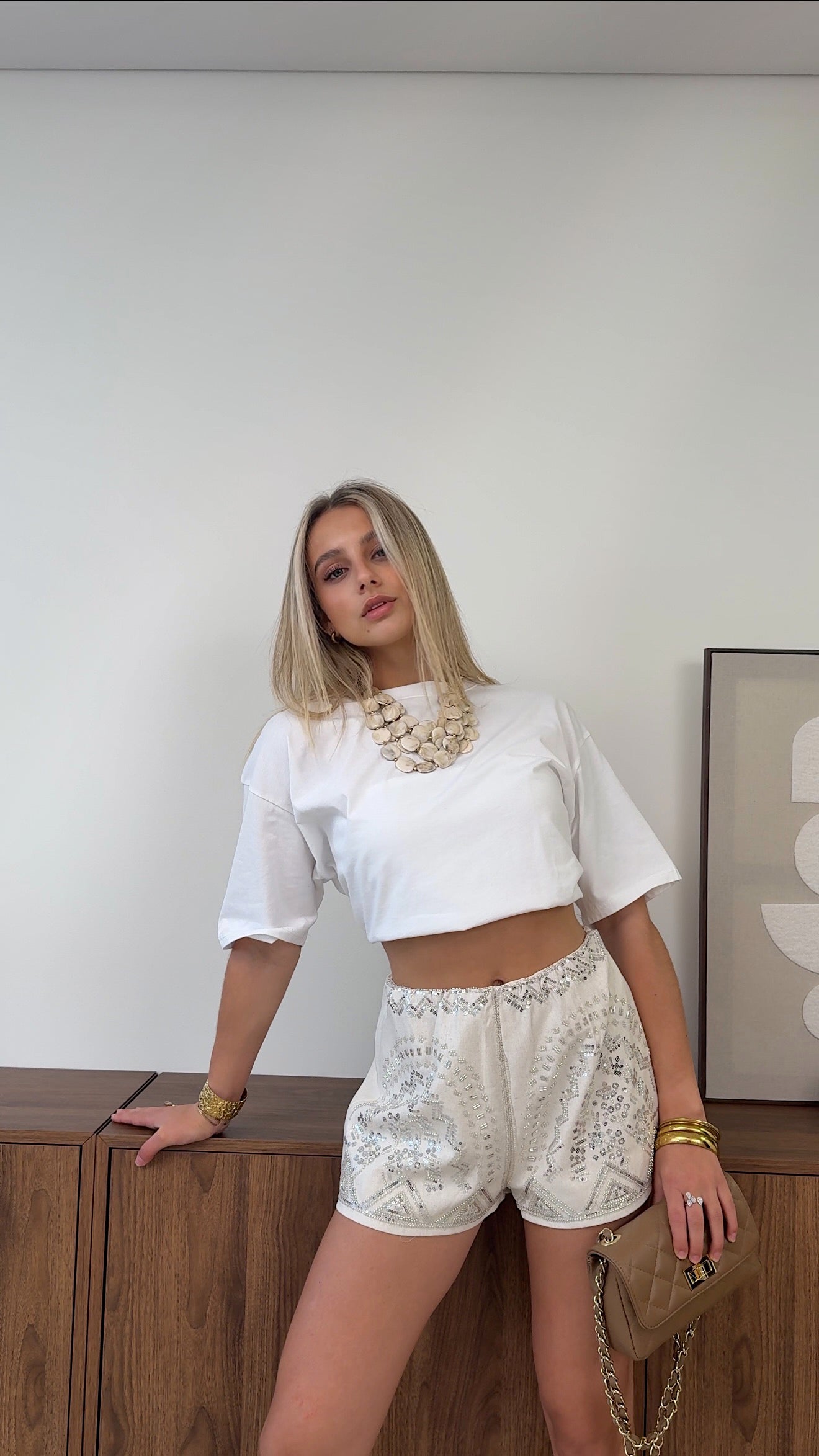SHORT LOREN - BEIGE
