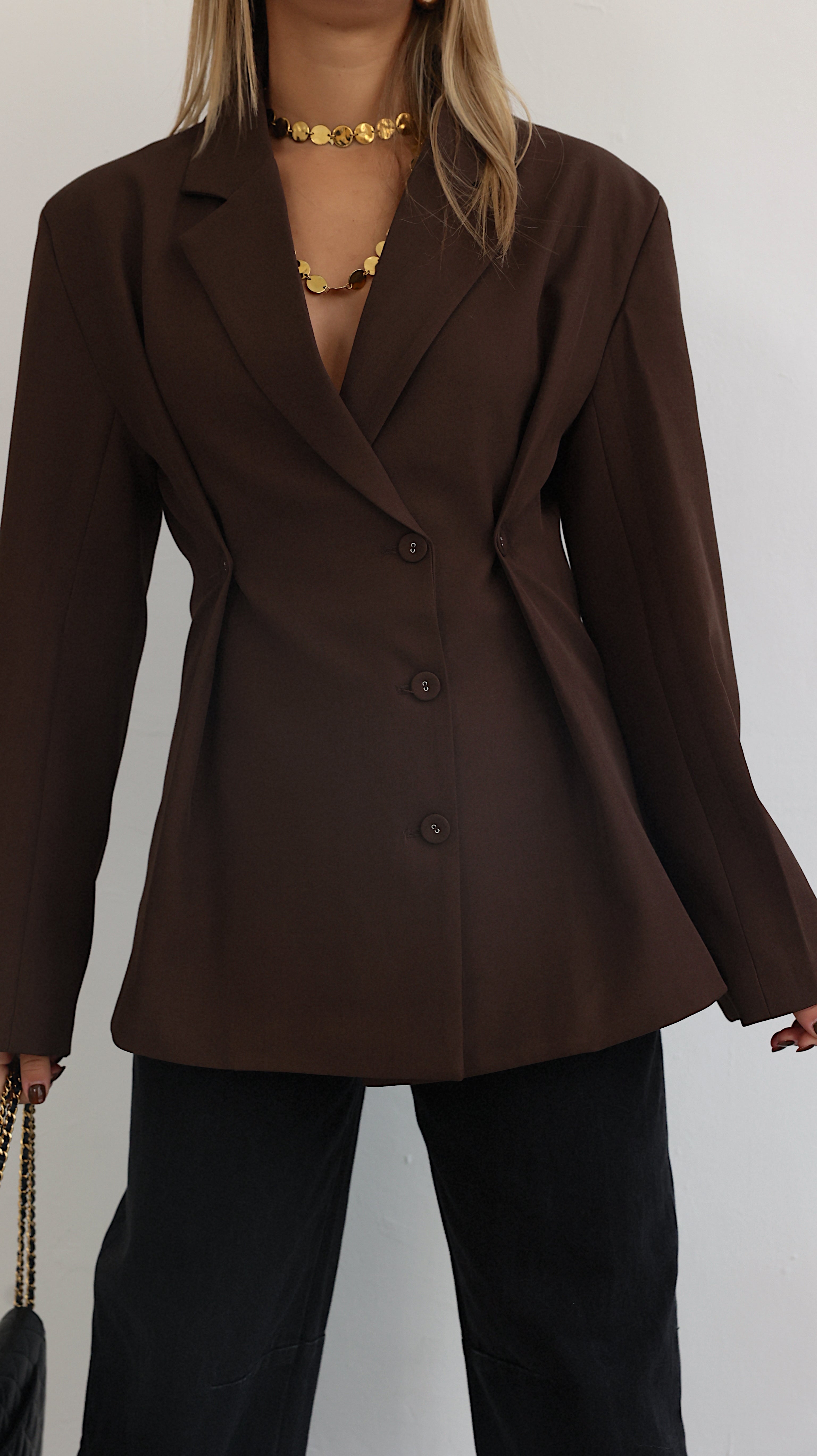 BLAZER LINA- CHOCO