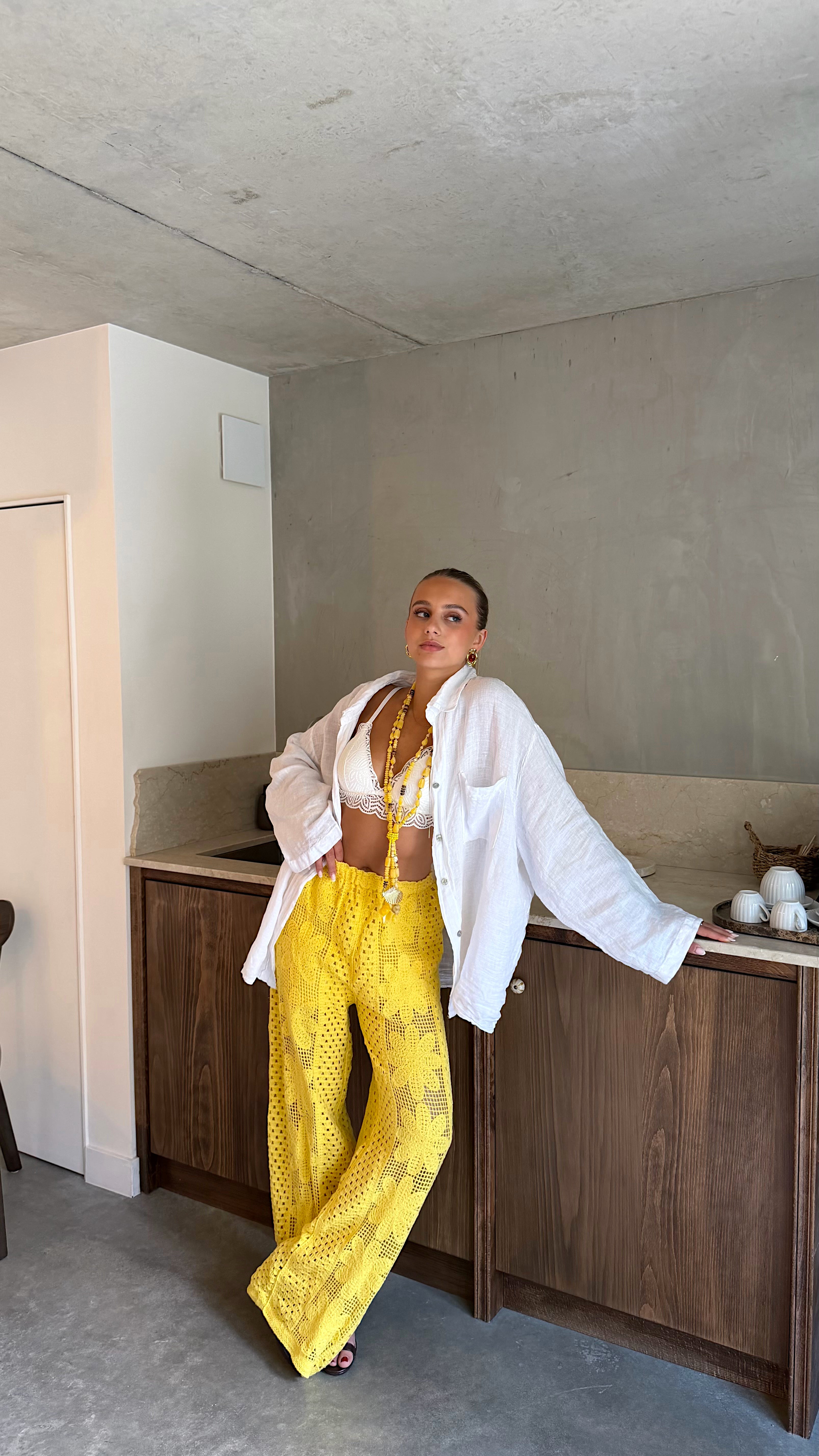 SUMMER TROUSERS - YELLOW