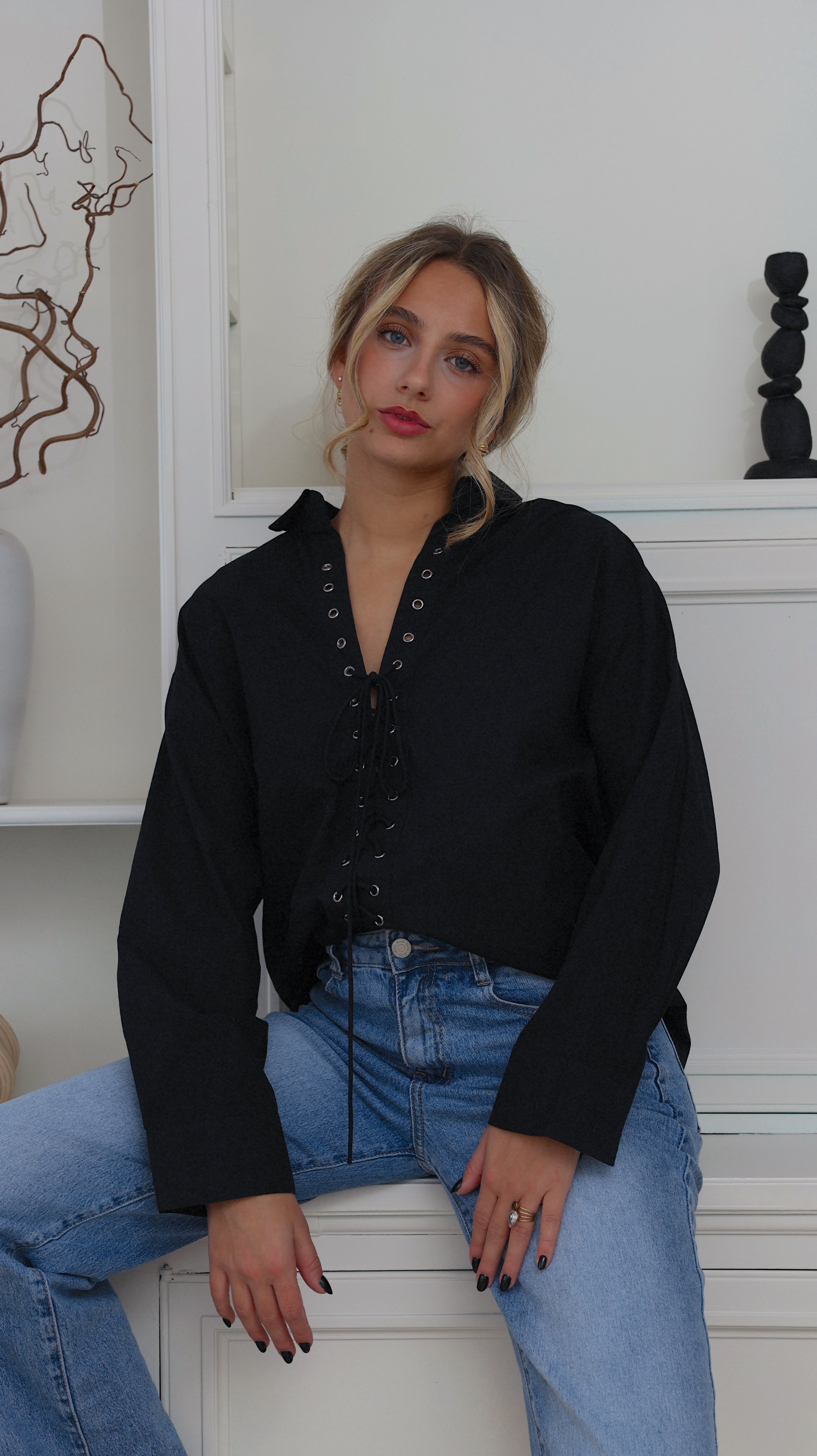BLUSA OCÉANO - NEGRO