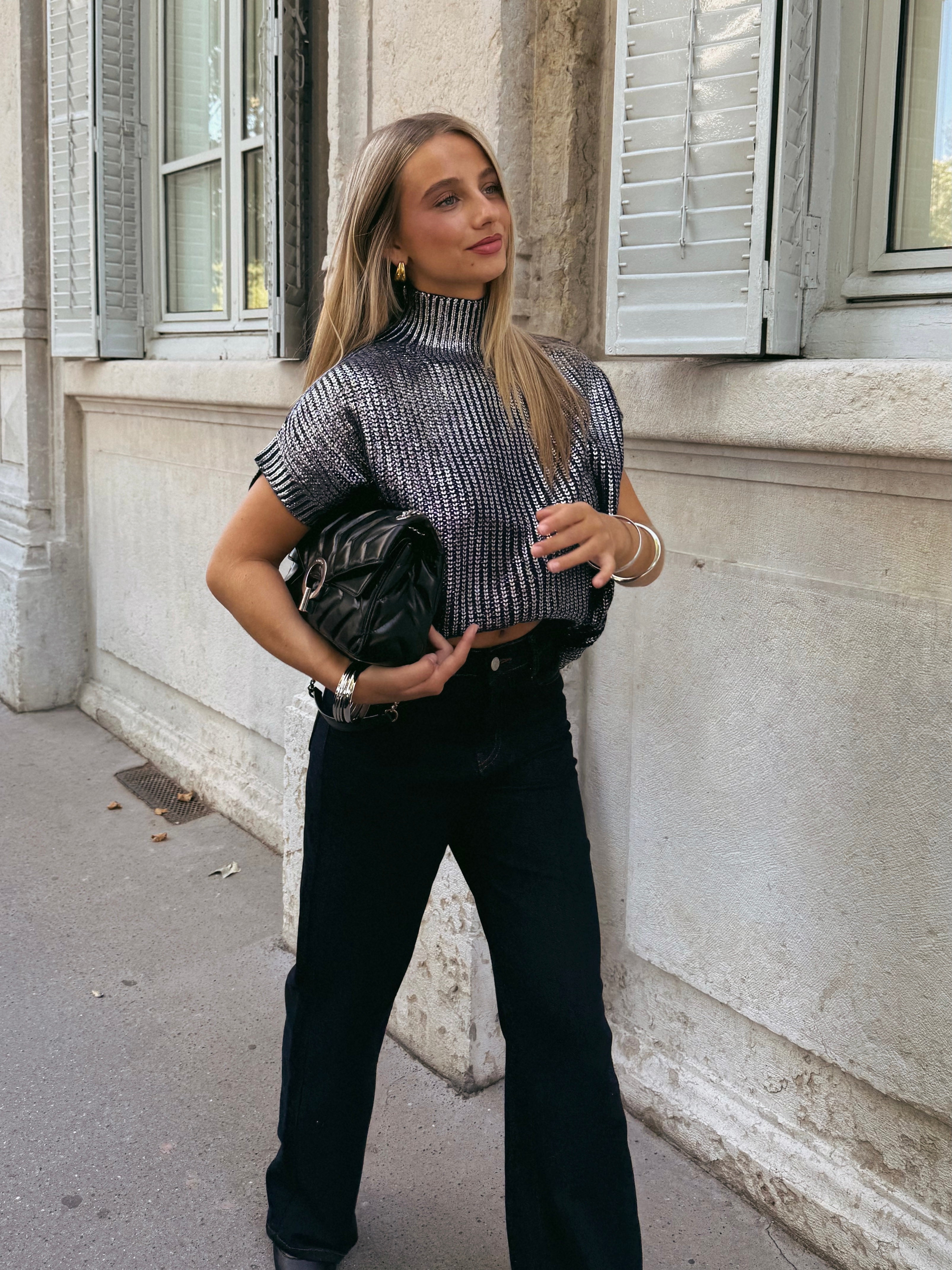 PULL SANS MANCHES NOLA - BLEU MARINE