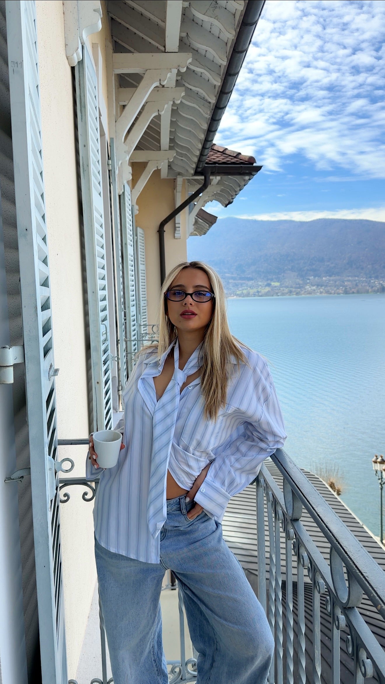 CAMILLE SHIRT - BLUE STRIPES