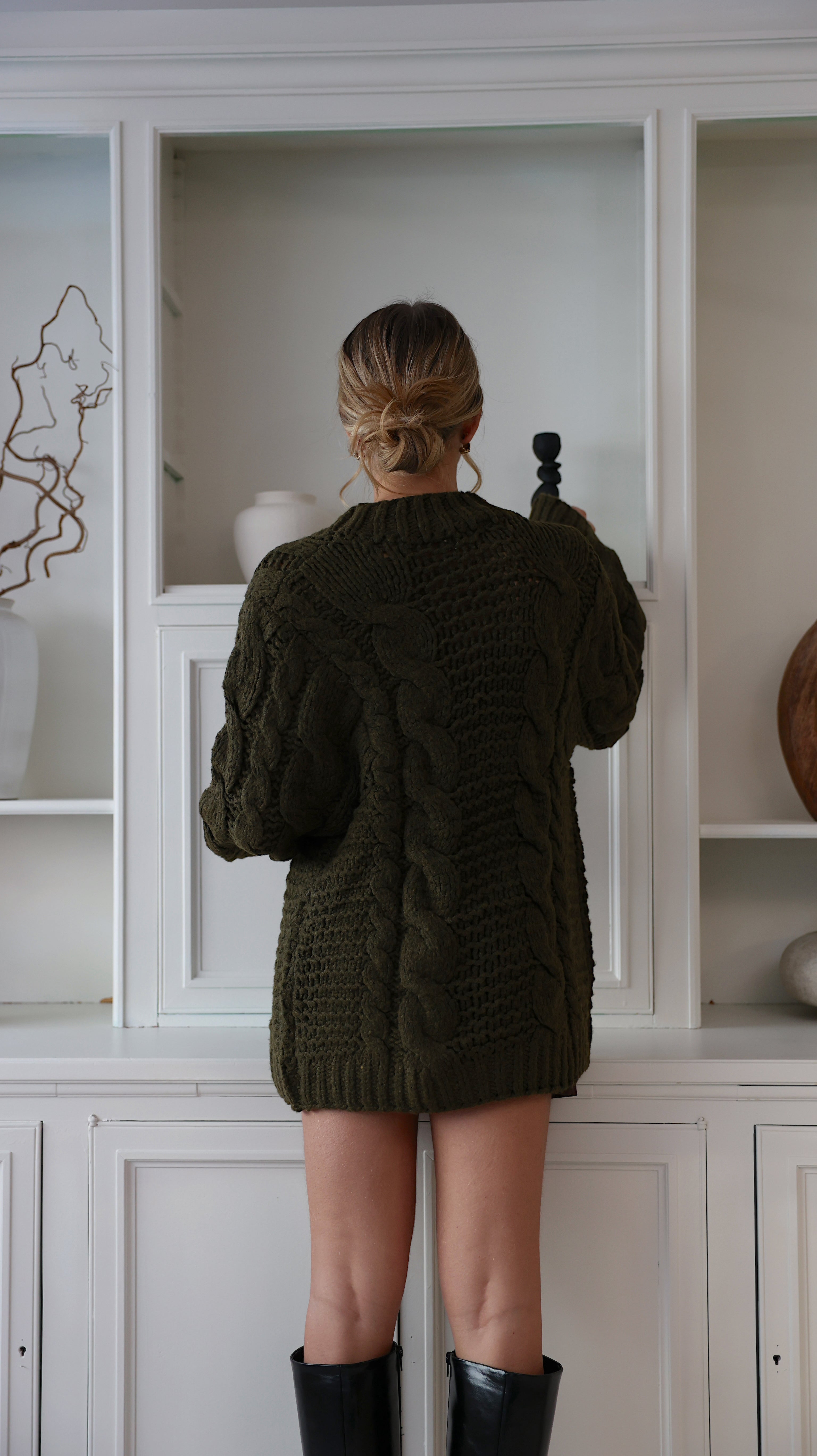 SUZANE LONG SWEATER - KHAKI