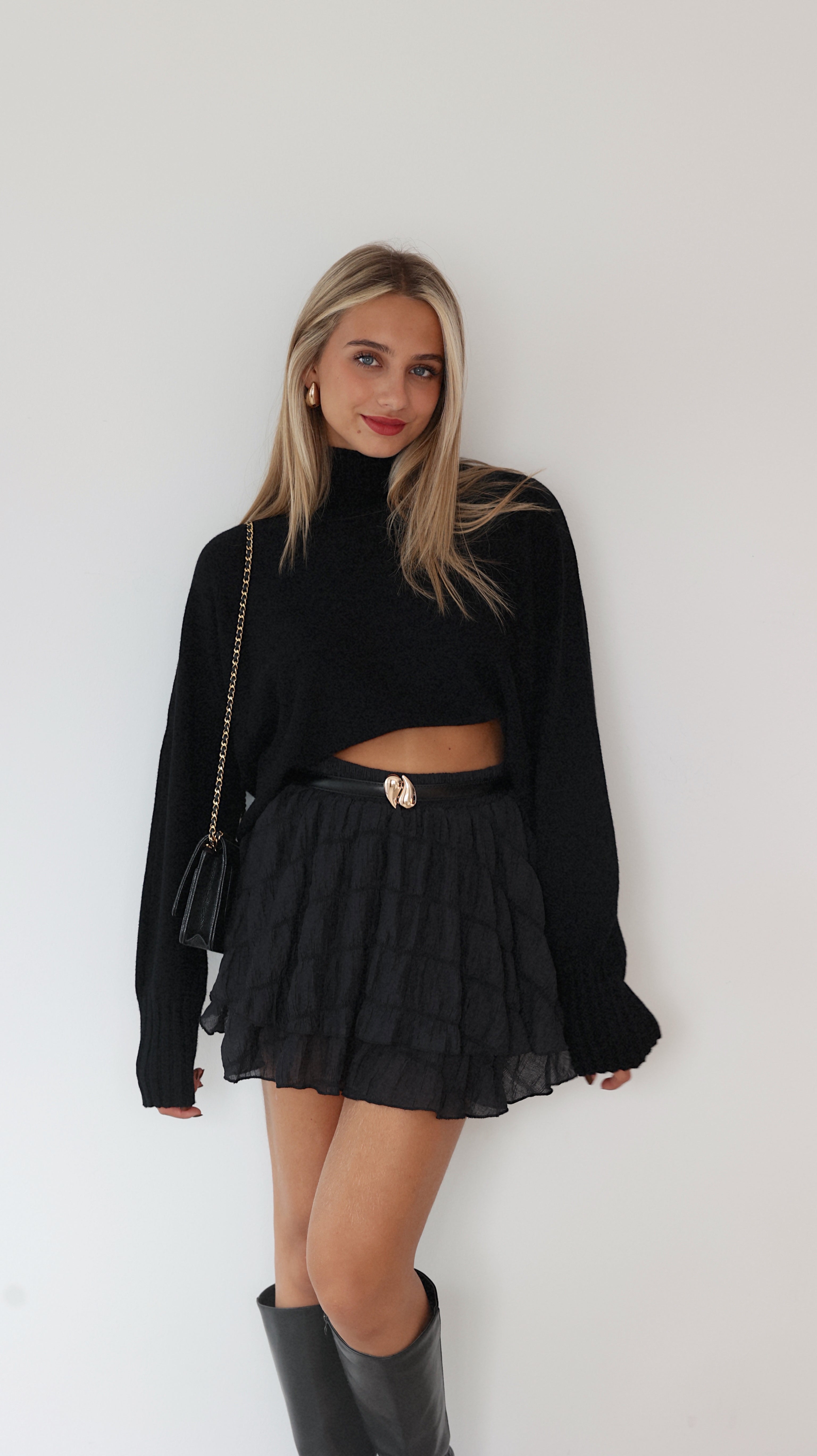 LYSE SKORT-SHORTS - NEGRO