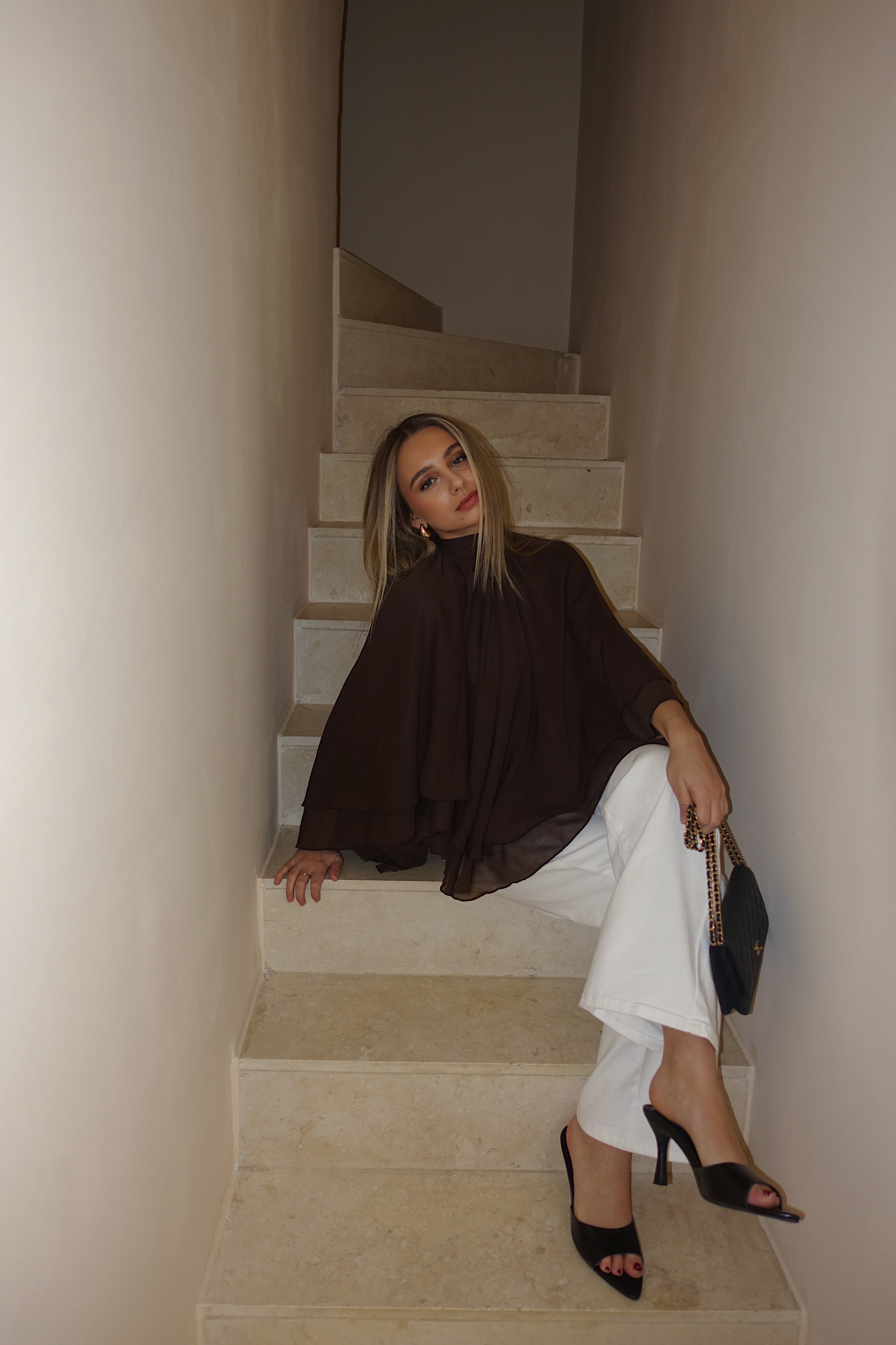 BLOUSE ISALIA - CHOCO