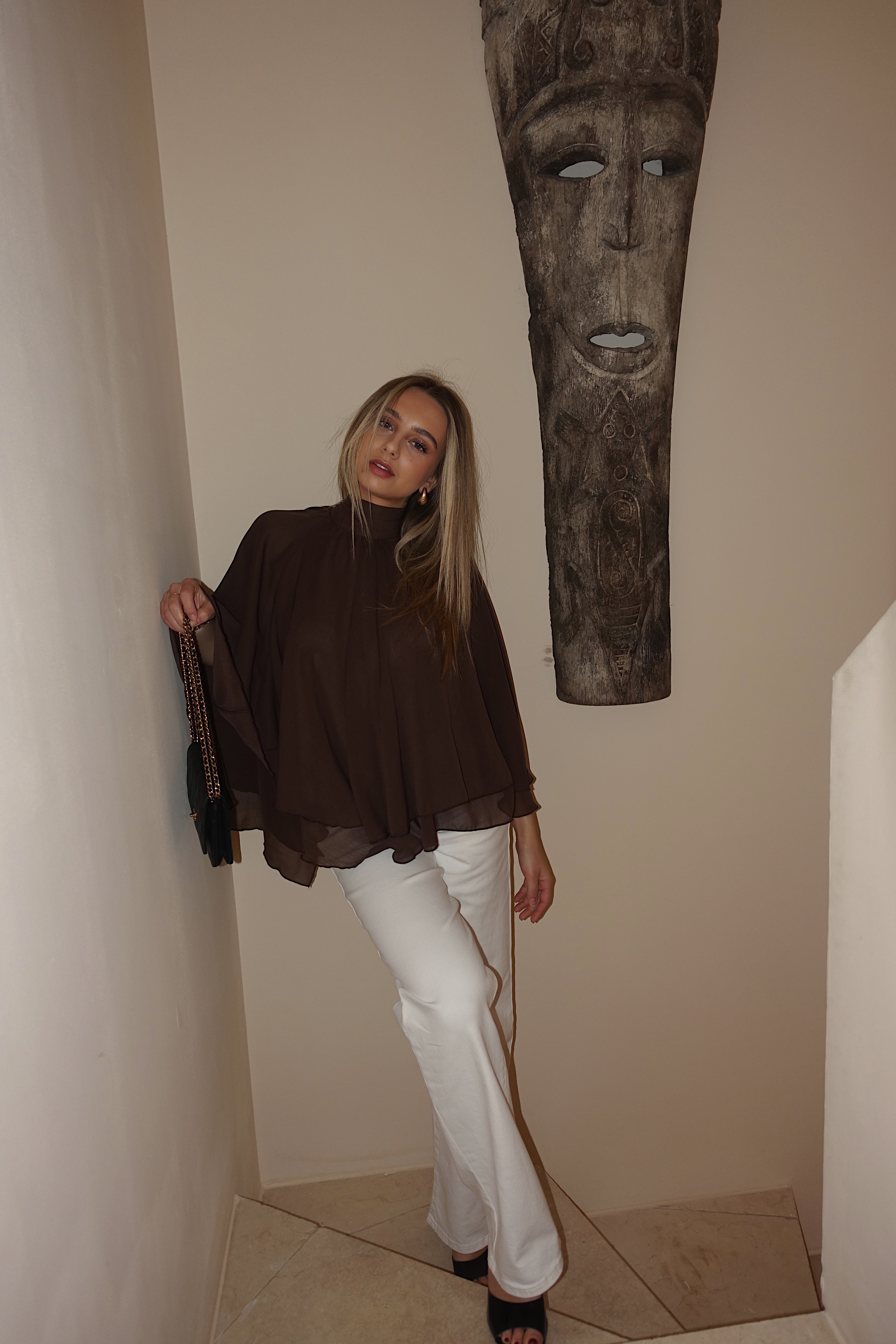 BLOUSE ISALIA - CHOCO