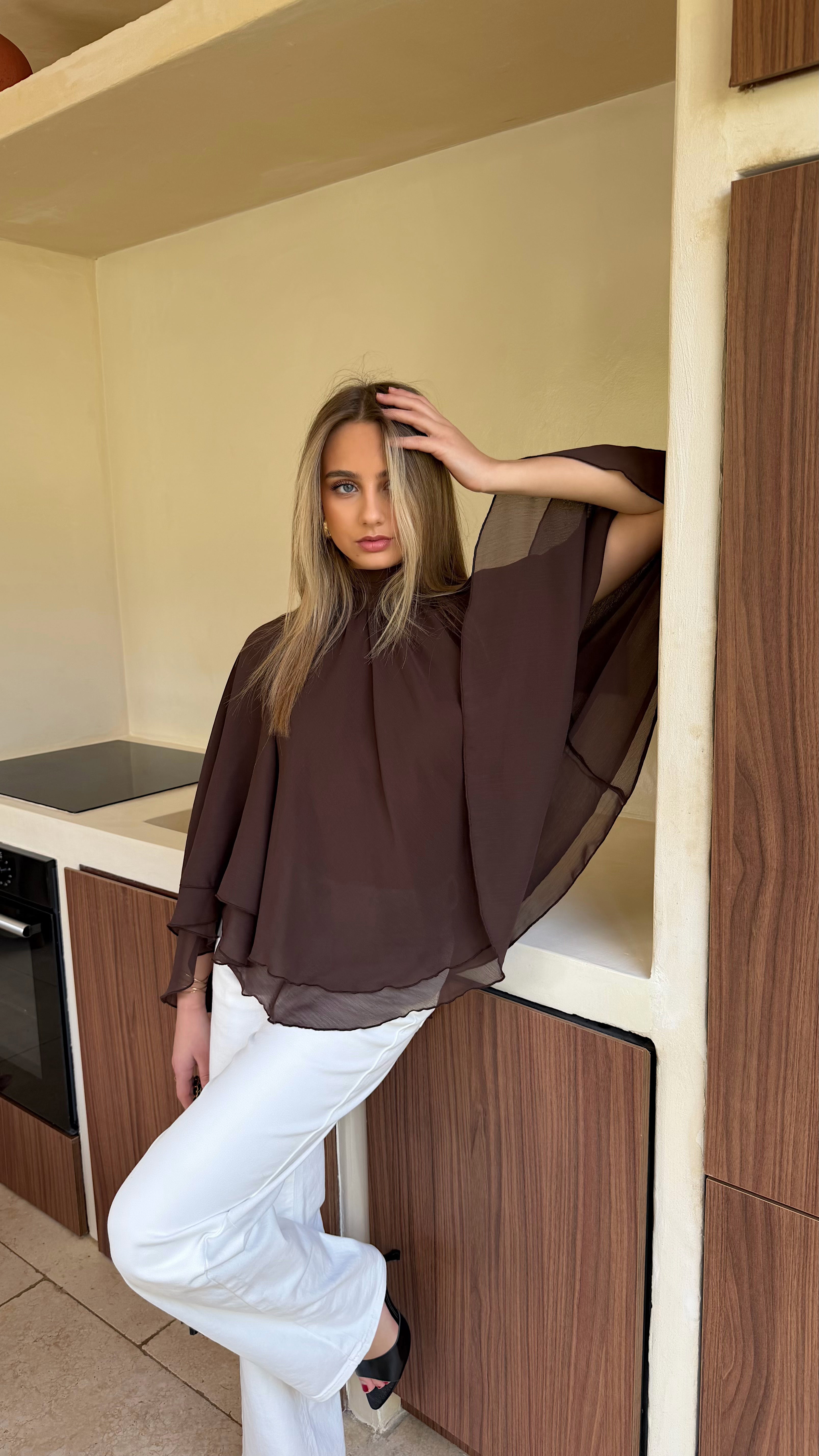 BLOUSE ISALIA - CHOCO