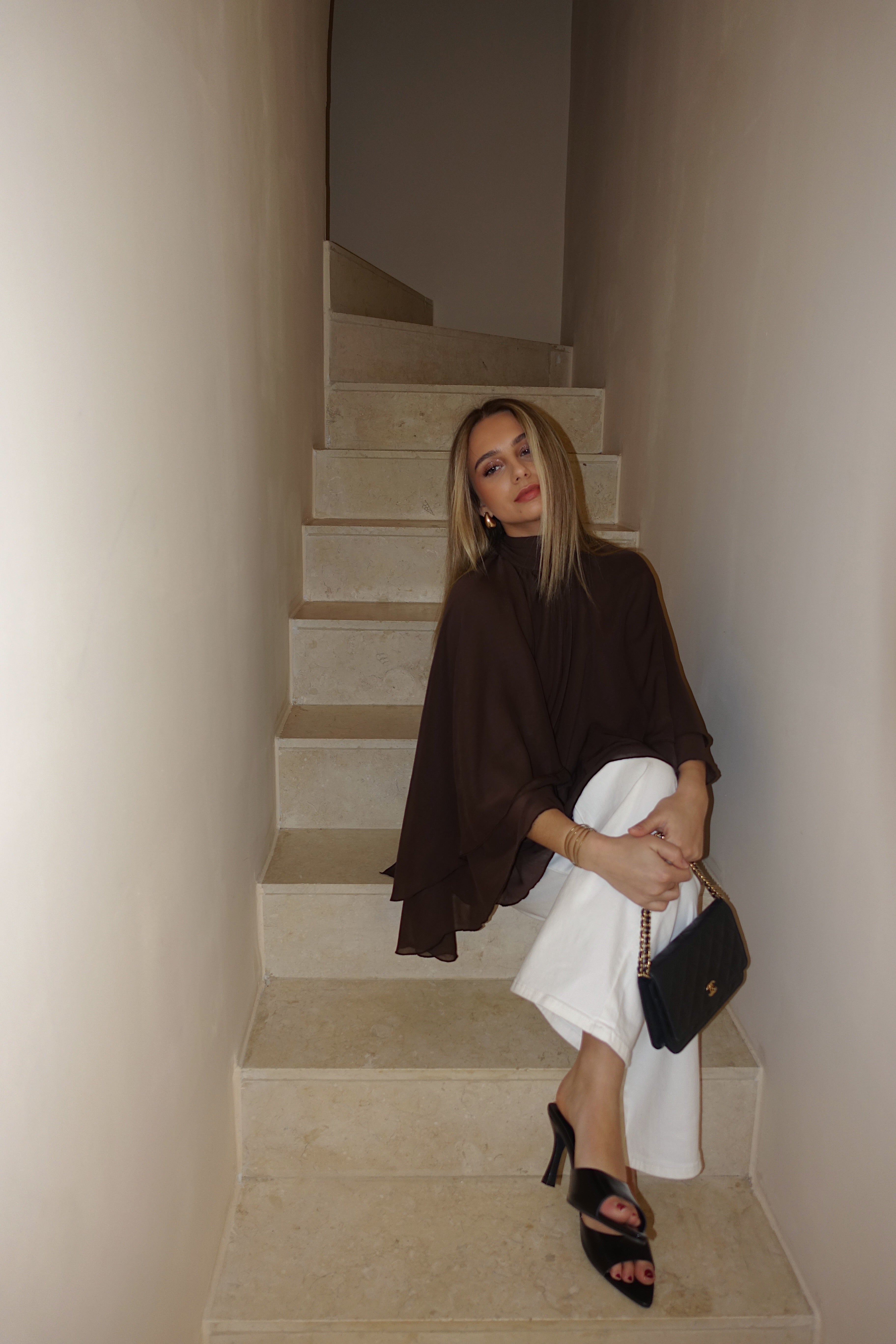 BLOUSE ISALIA - CHOCO