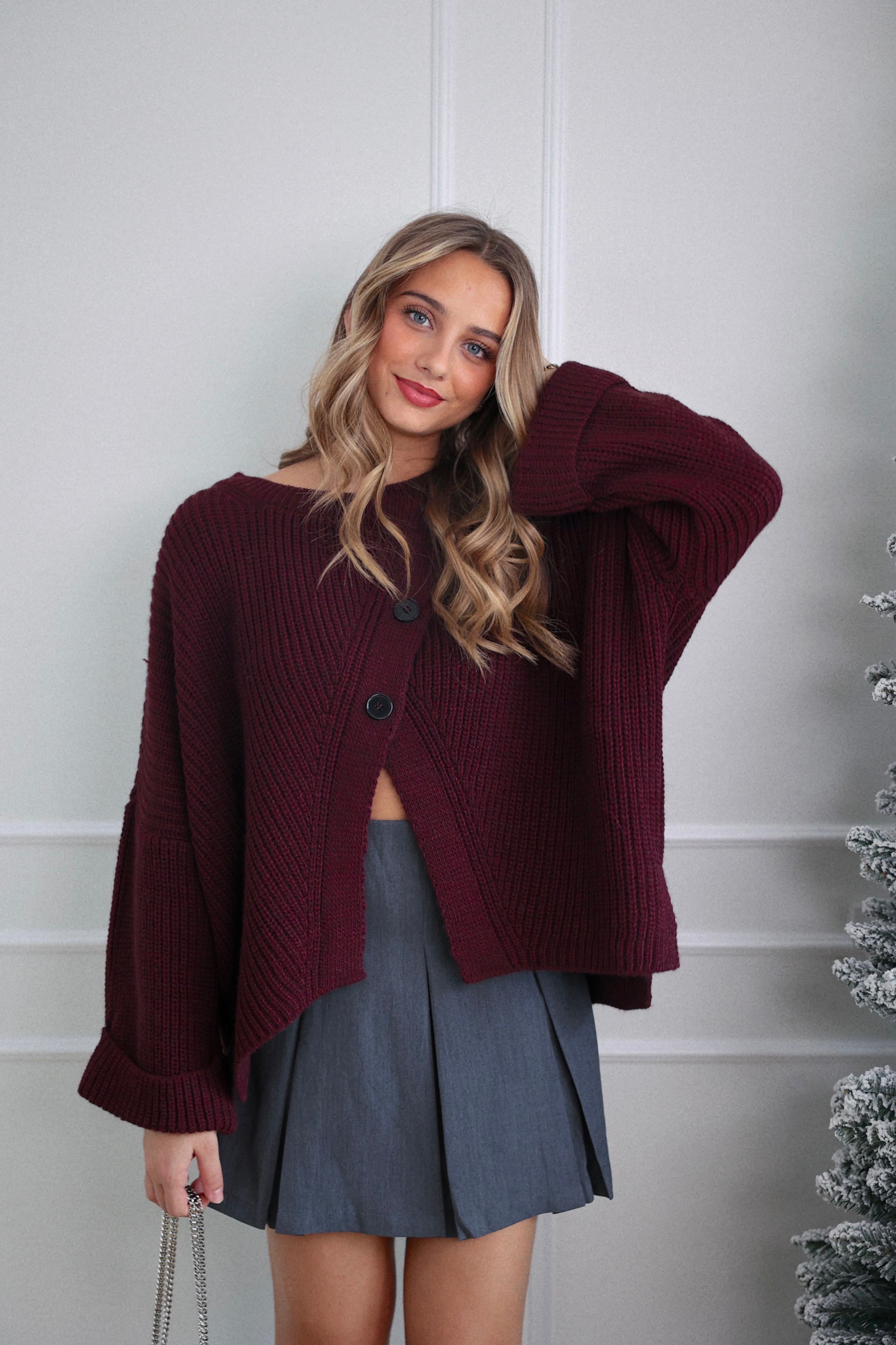 PULL LISON - BORDEAUX