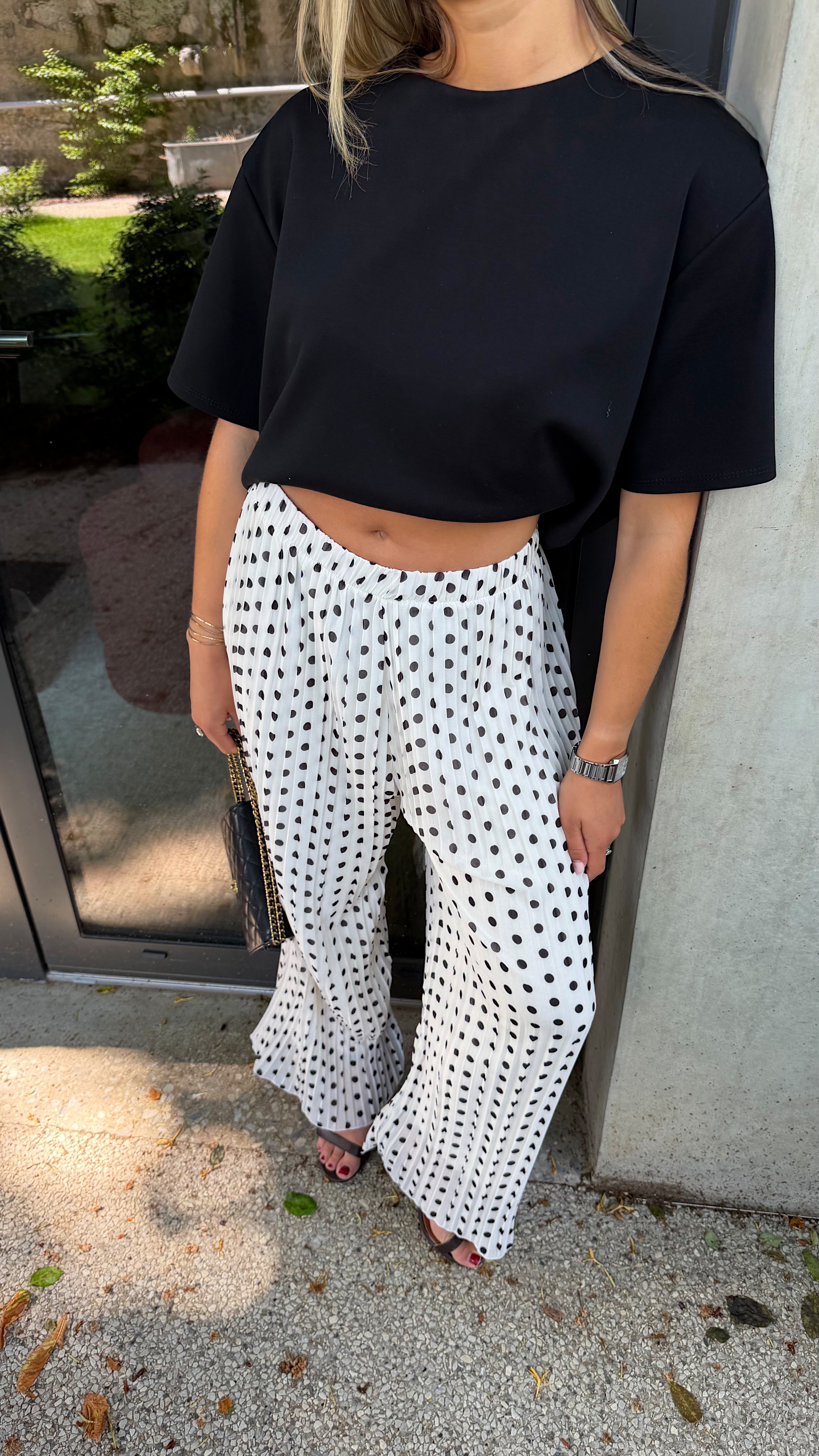 PANTALON JOY - POIS NOIR