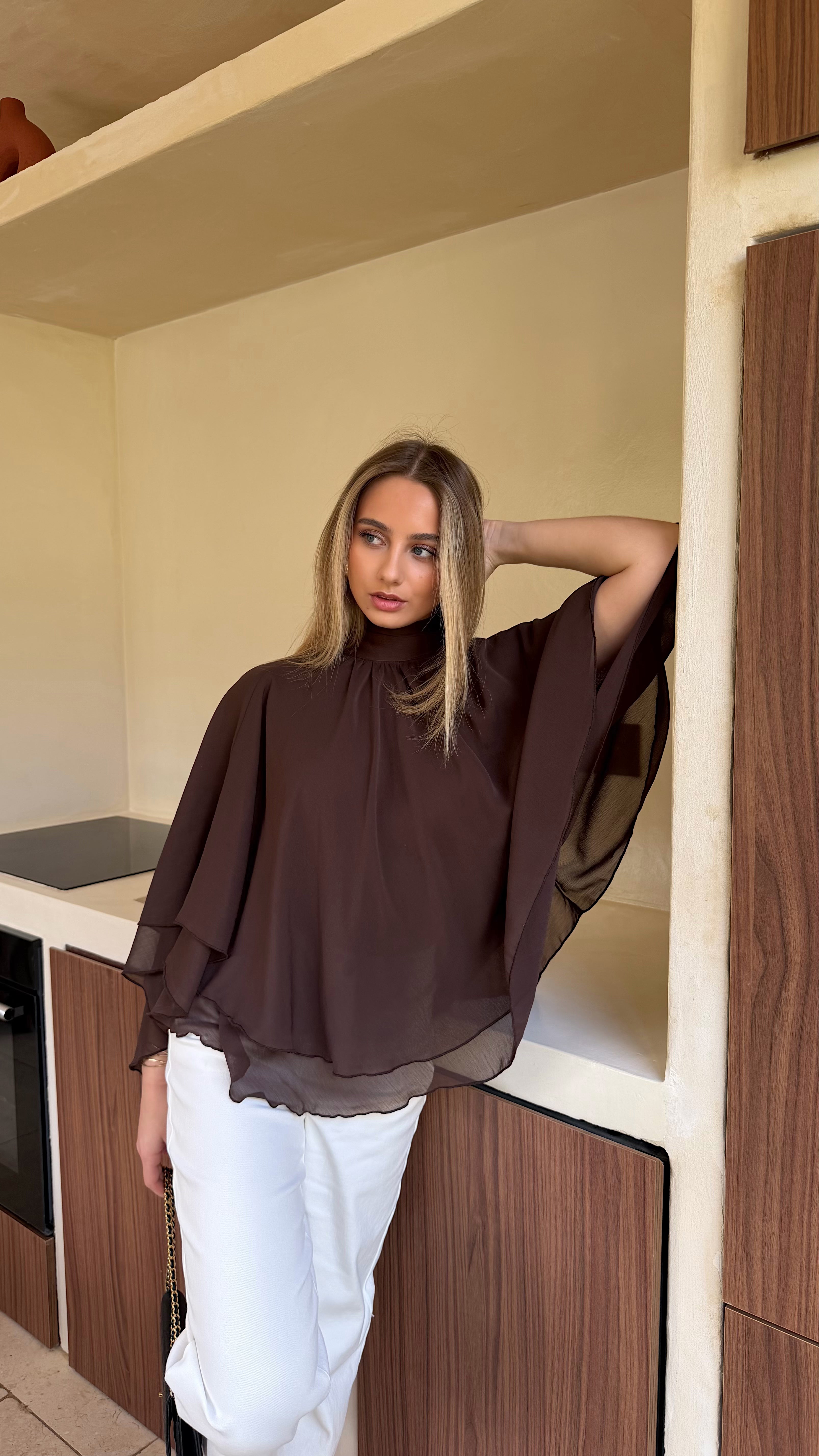 BLOUSE ISALIA - CHOCO
