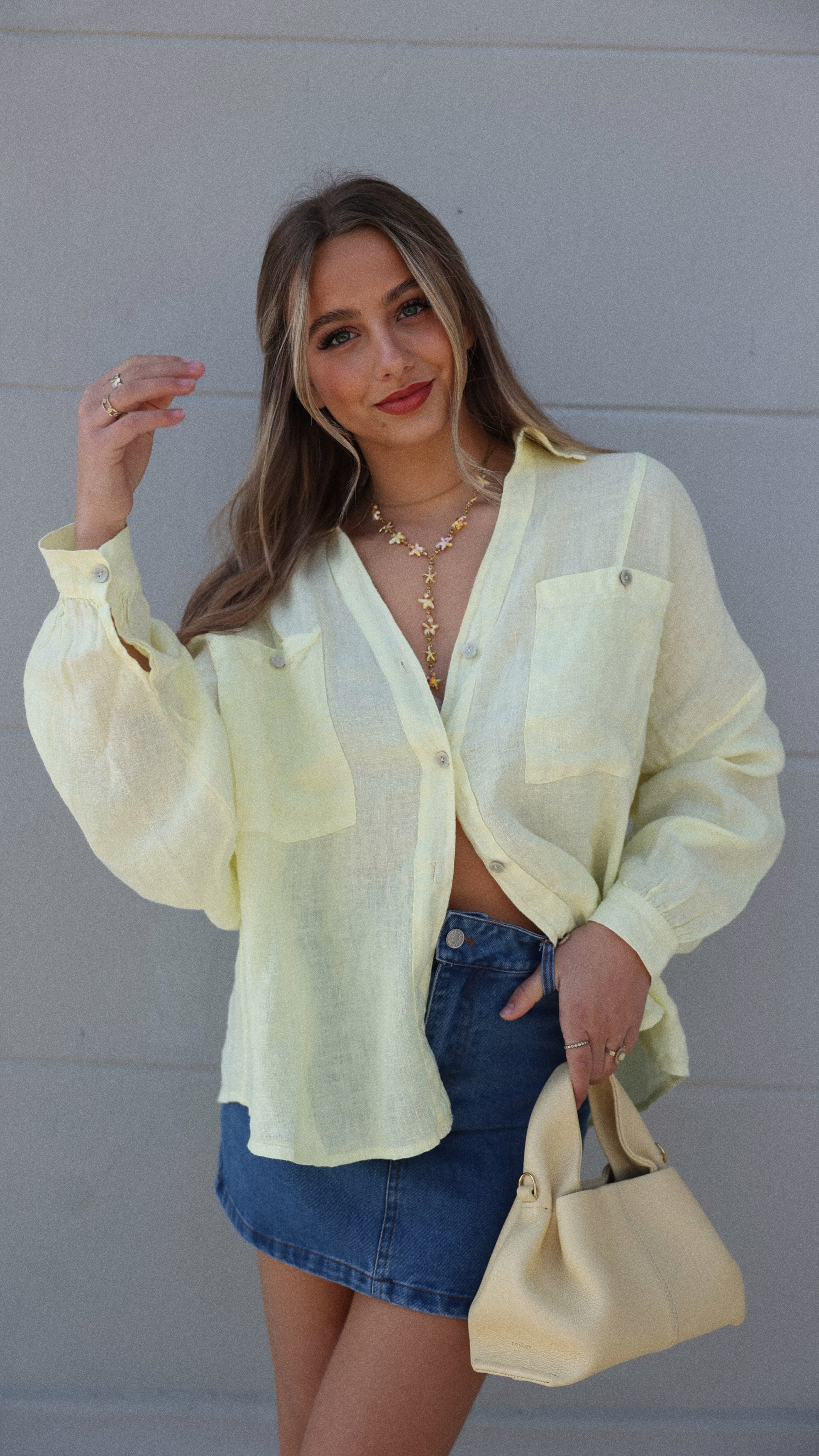 CHEMISE SASHA - JAUNE