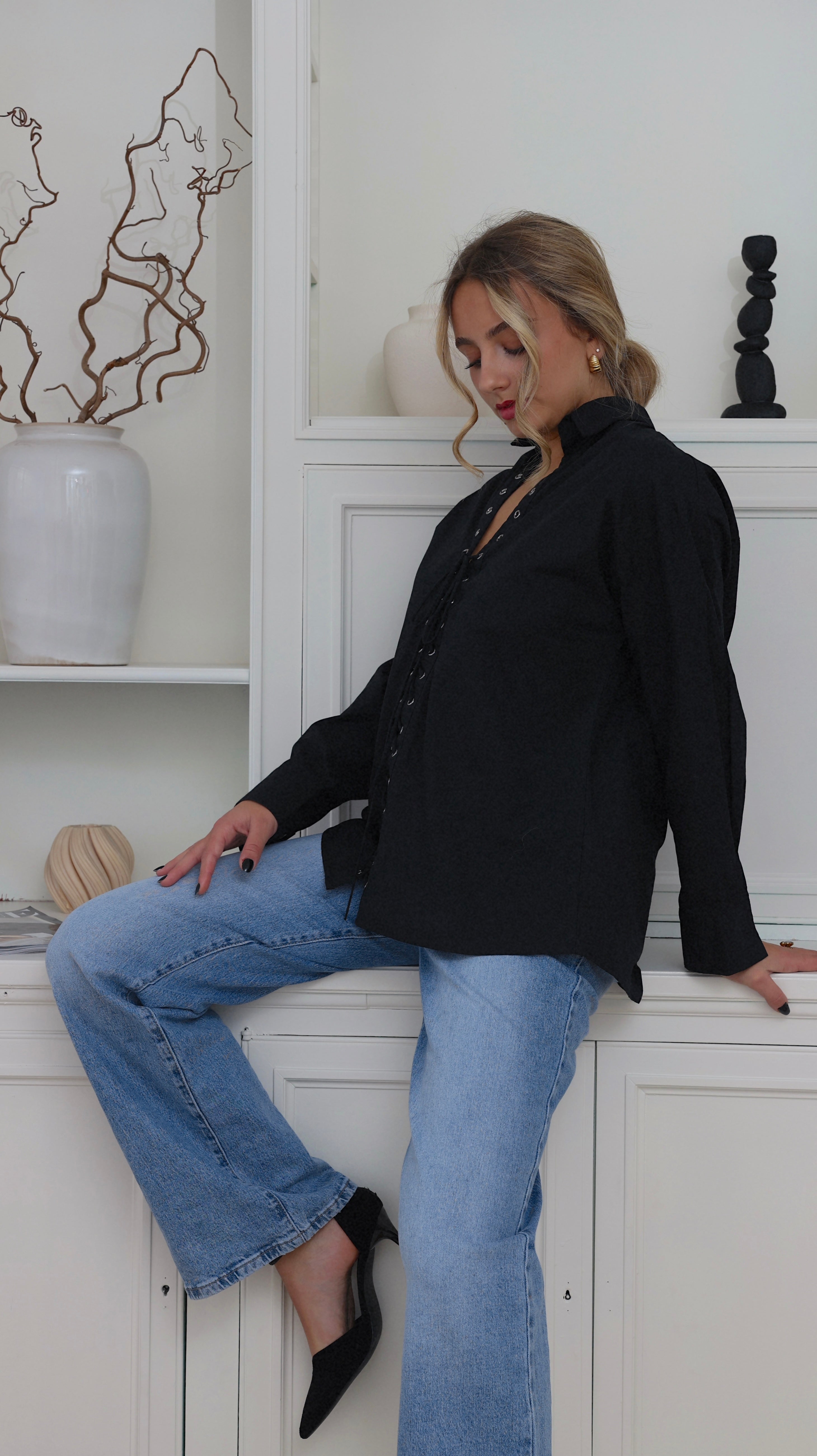 BLUSA OCÉANO - NEGRO