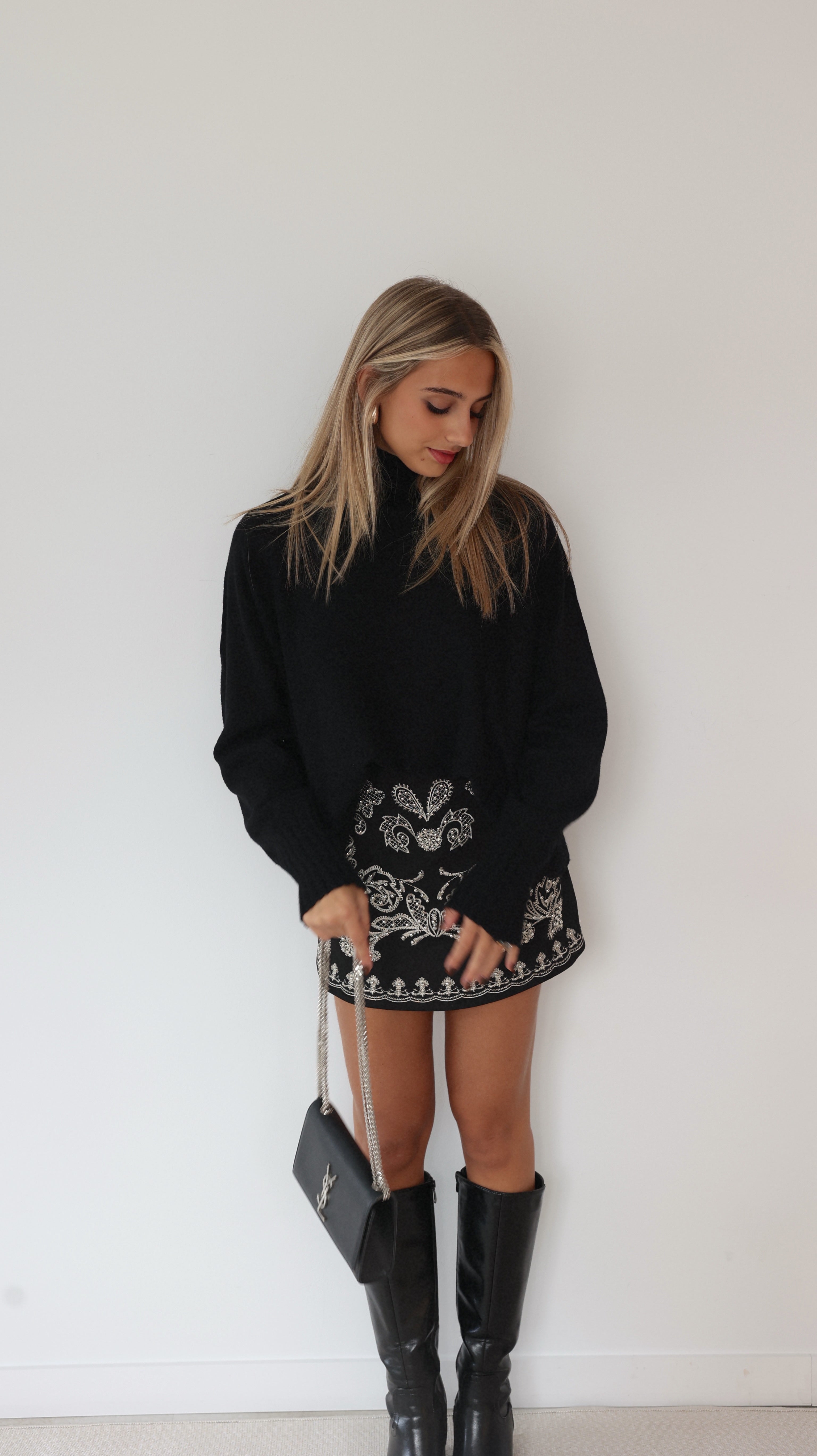 YSIA SKORT-SHORTS - NEGRO