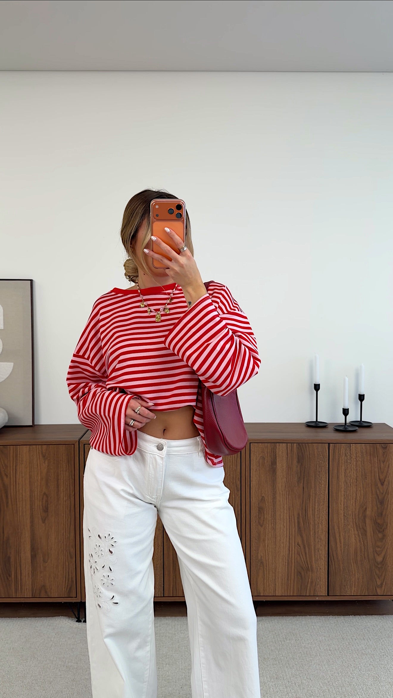 TOP MARINA - RED AND PINK