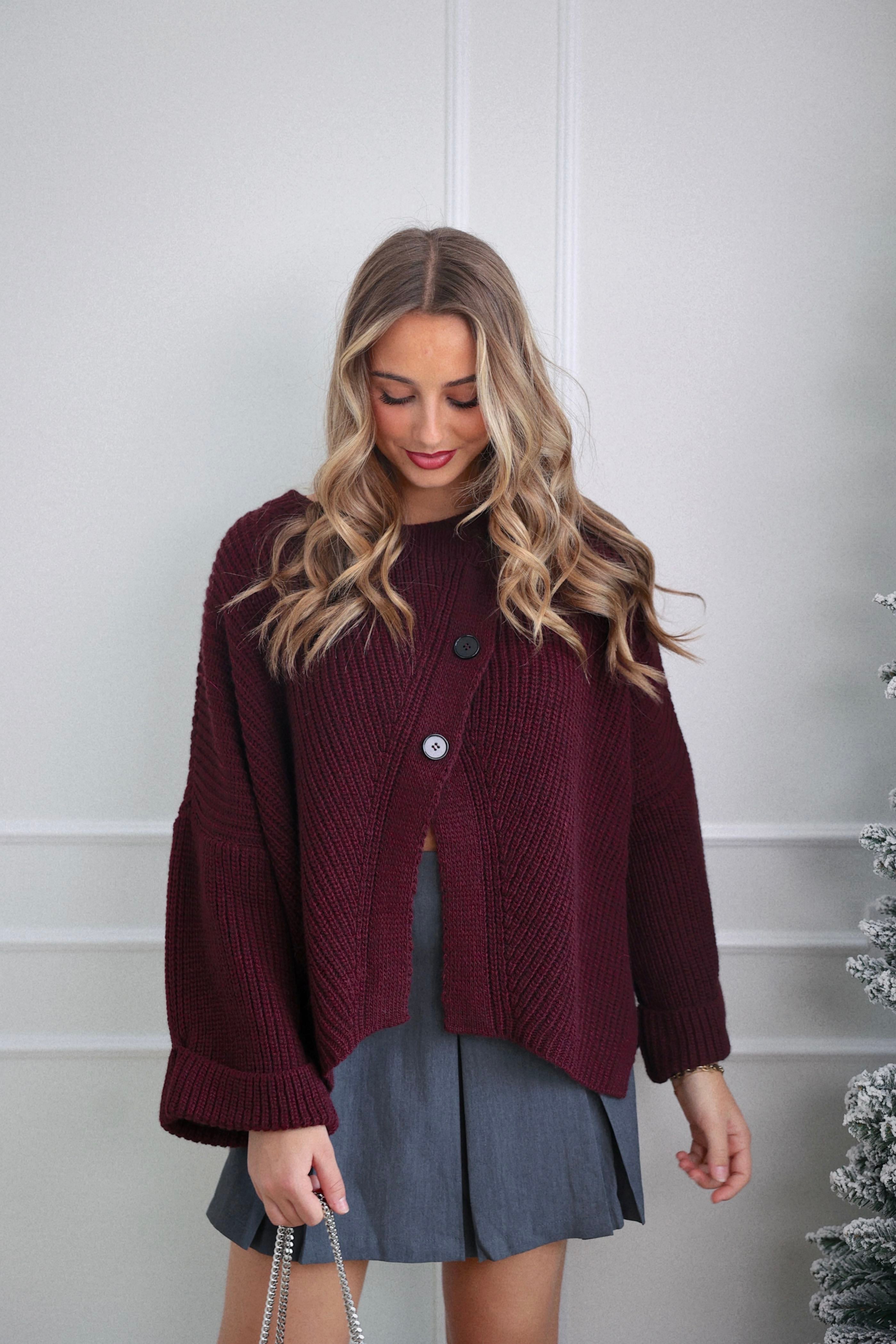 PULL LISON - BORDEAUX
