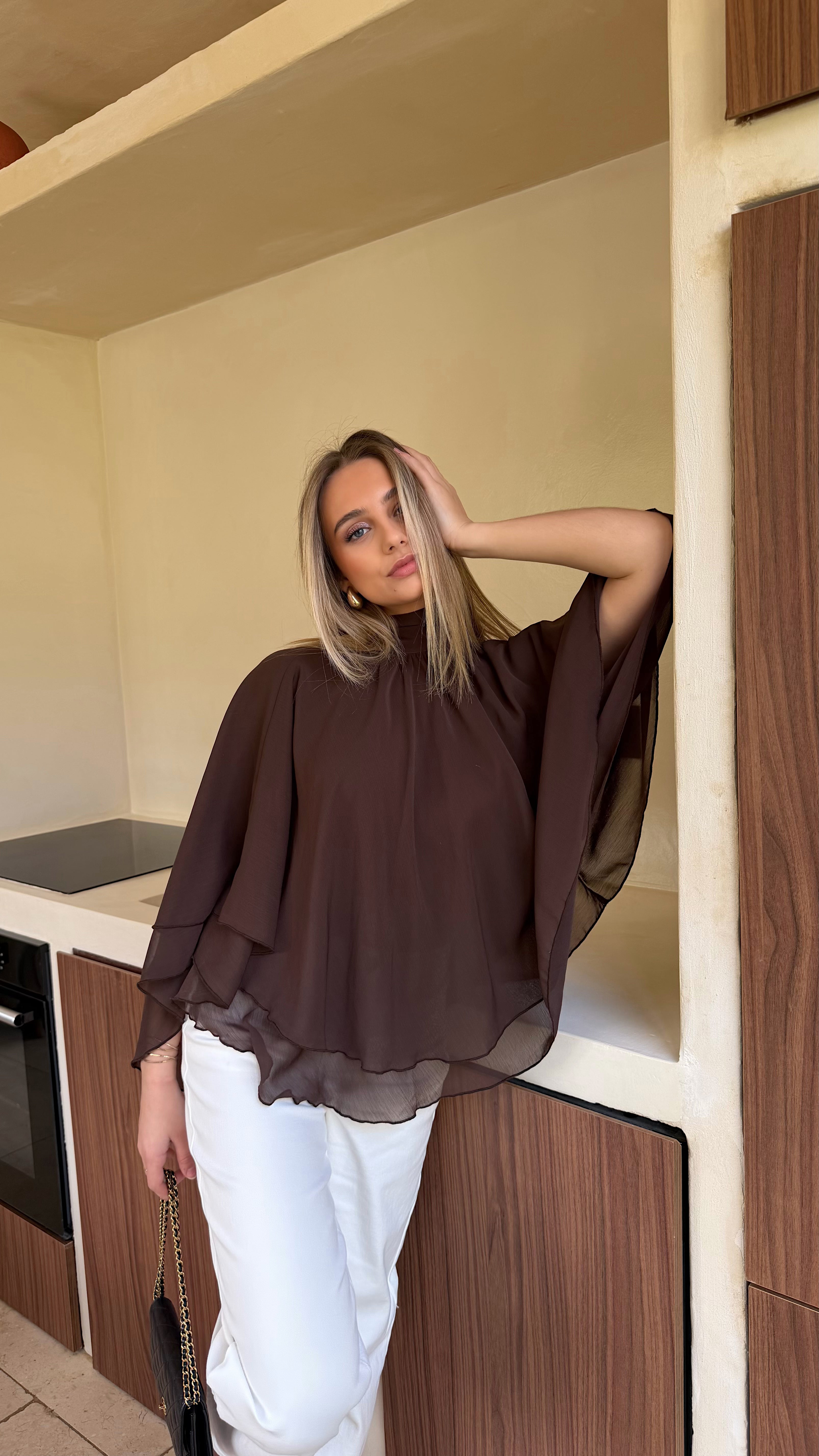 BLOUSE ISALIA - CHOCO