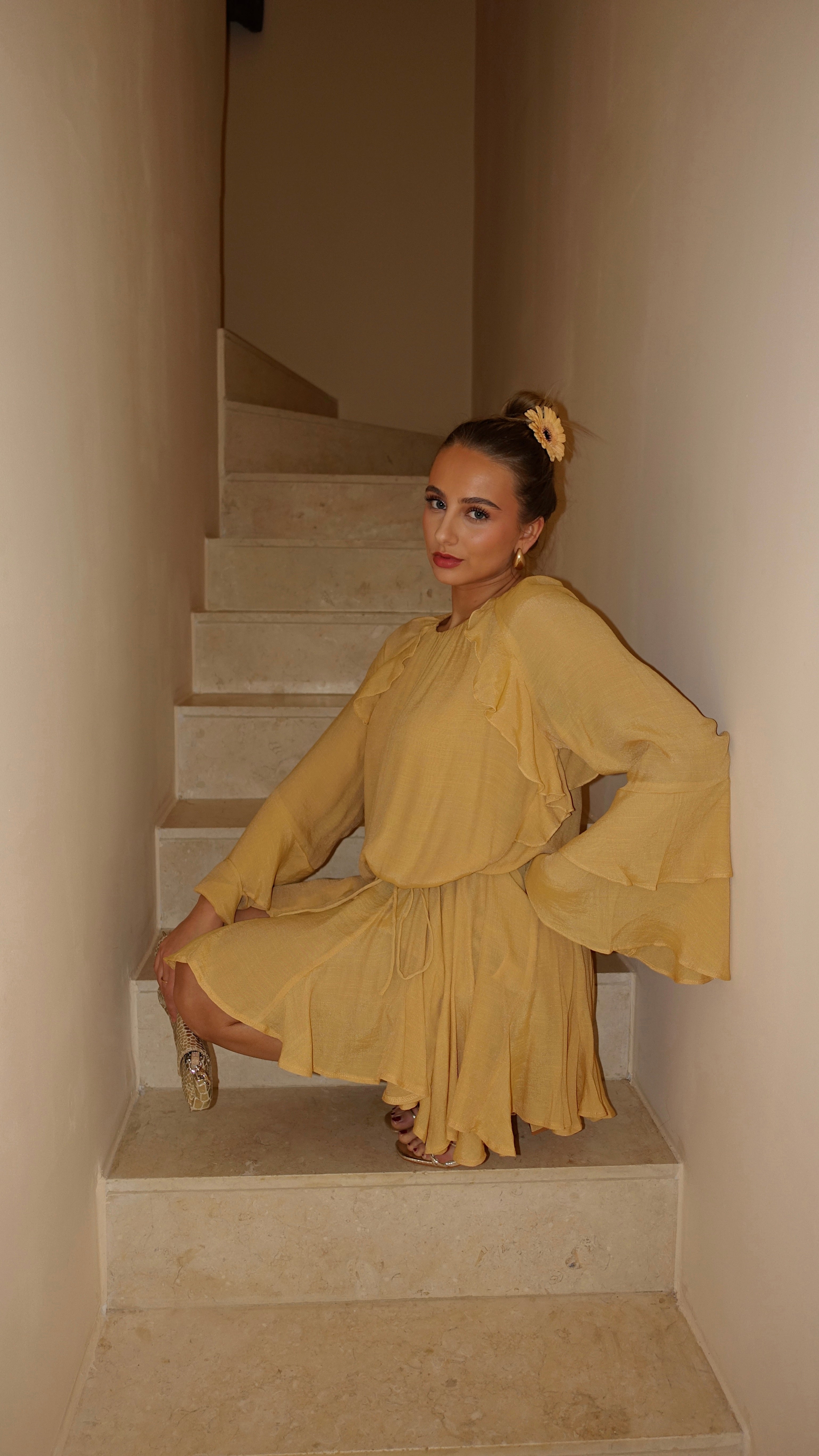 ROBE DOLORES - JAUNE