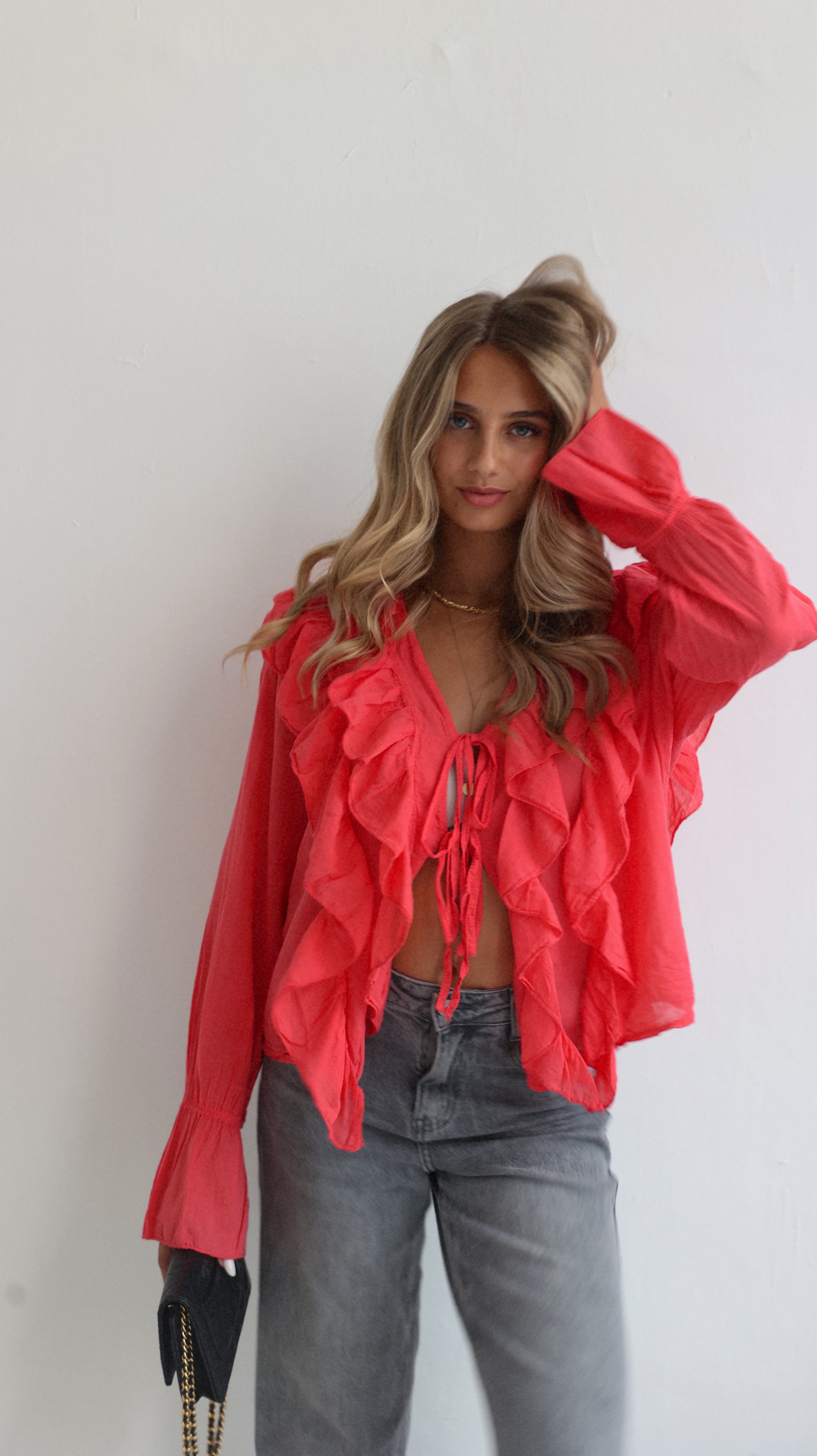 BLOUSE CALIE - CORAIL