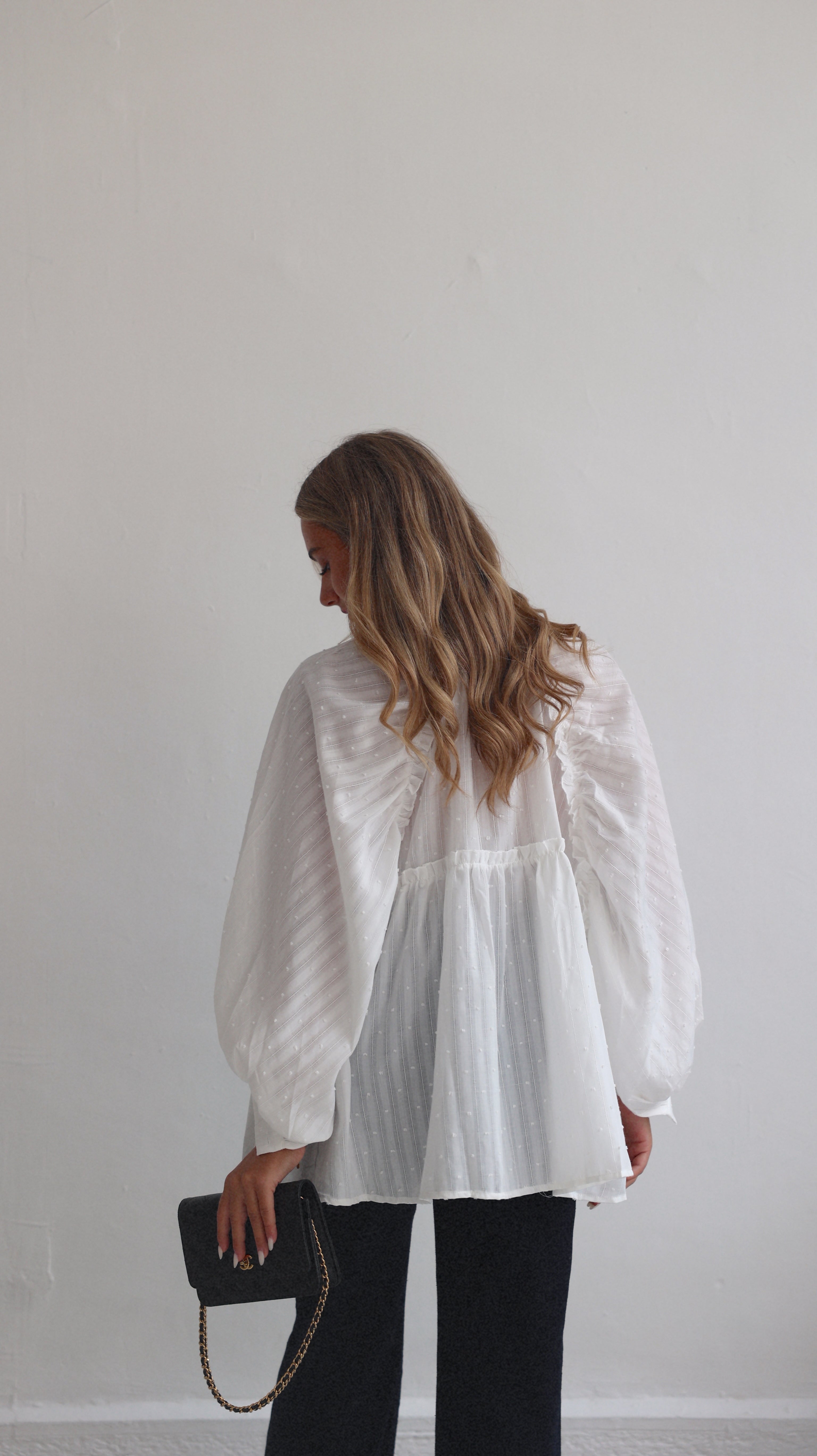AZÉLIE BLOUSE - WHITE PLUMETIS