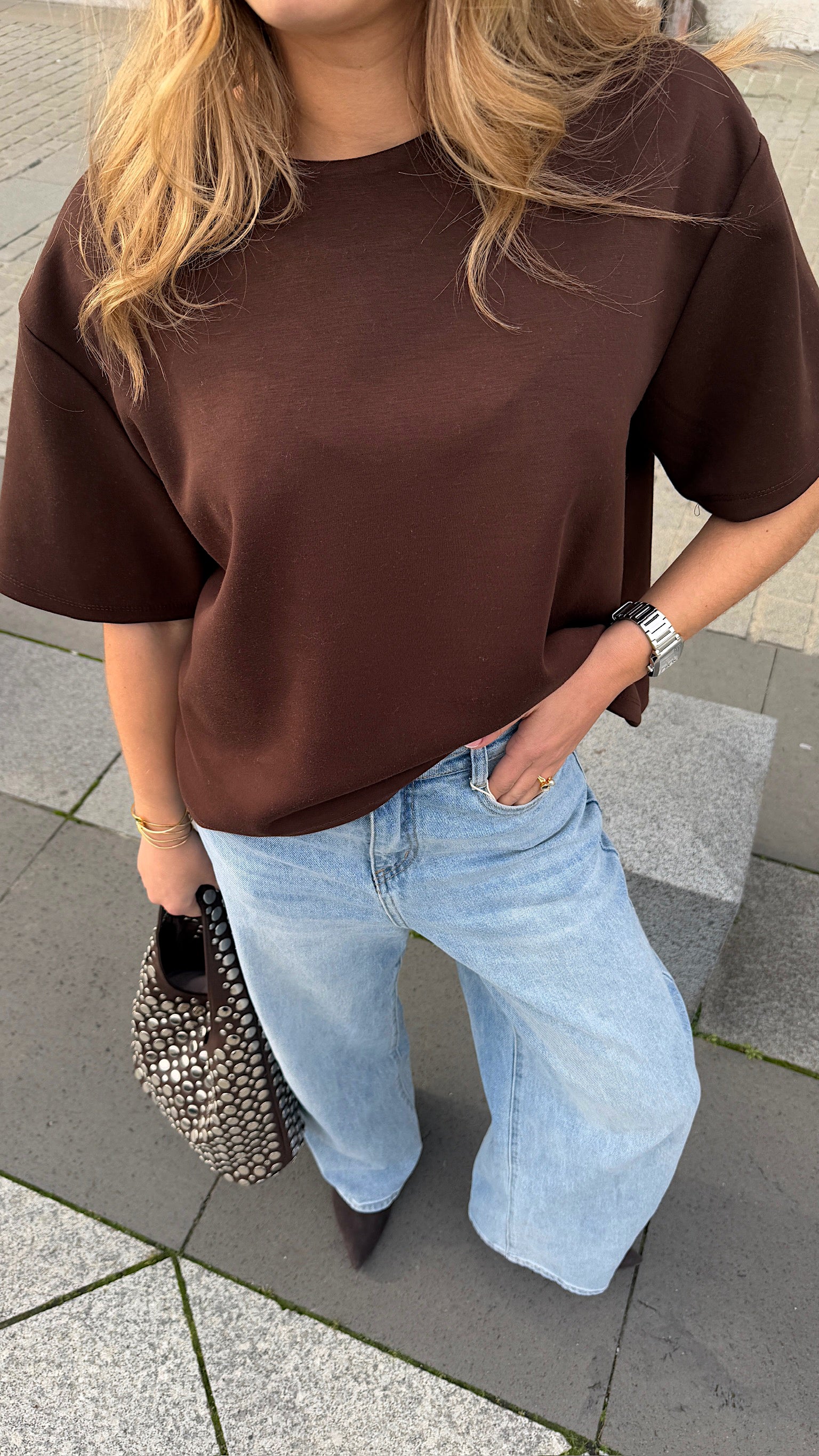 T-SHIRT LUCIA - CHOCO