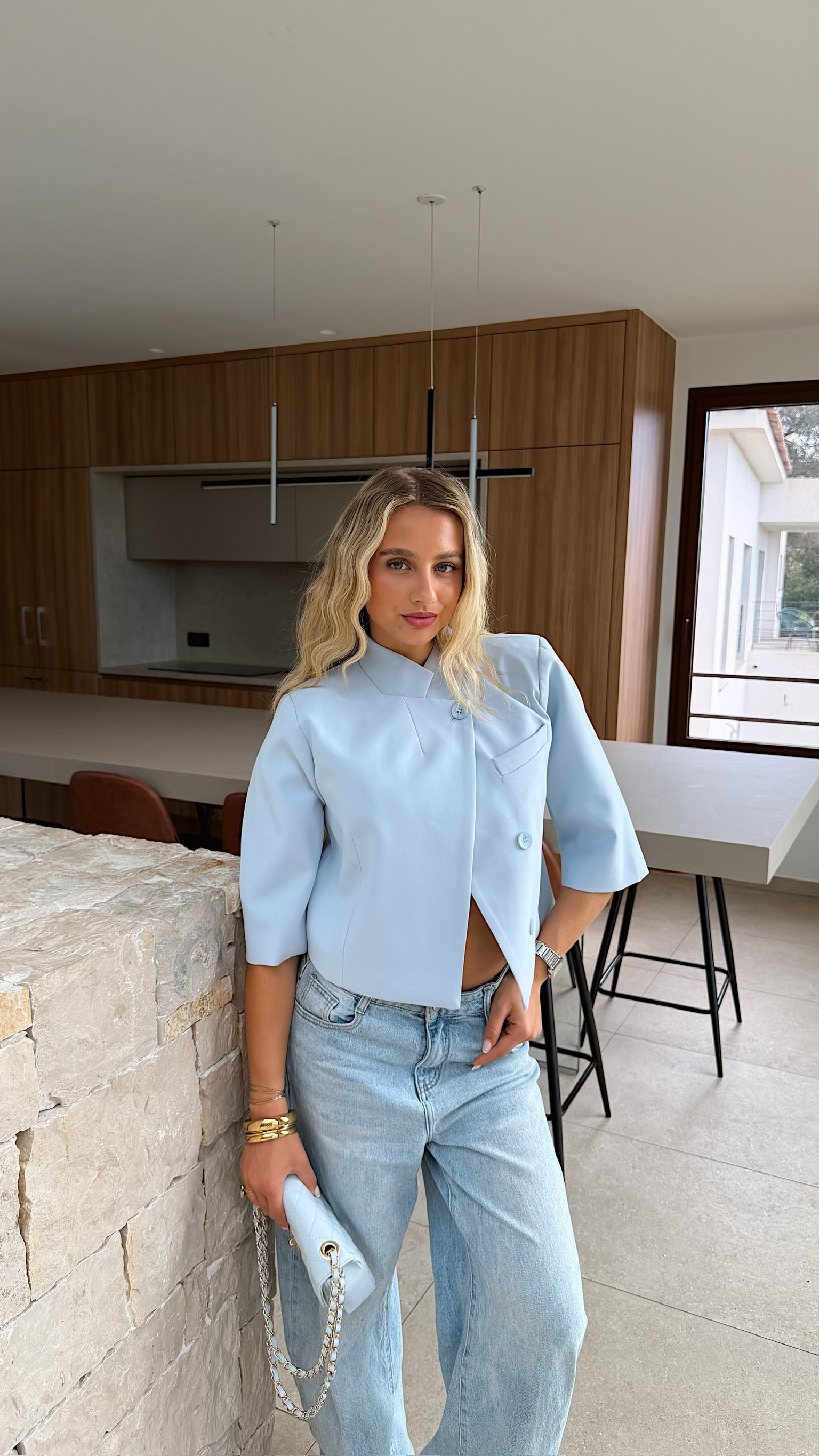 BLAZER SONIA - AZUL CELESTE