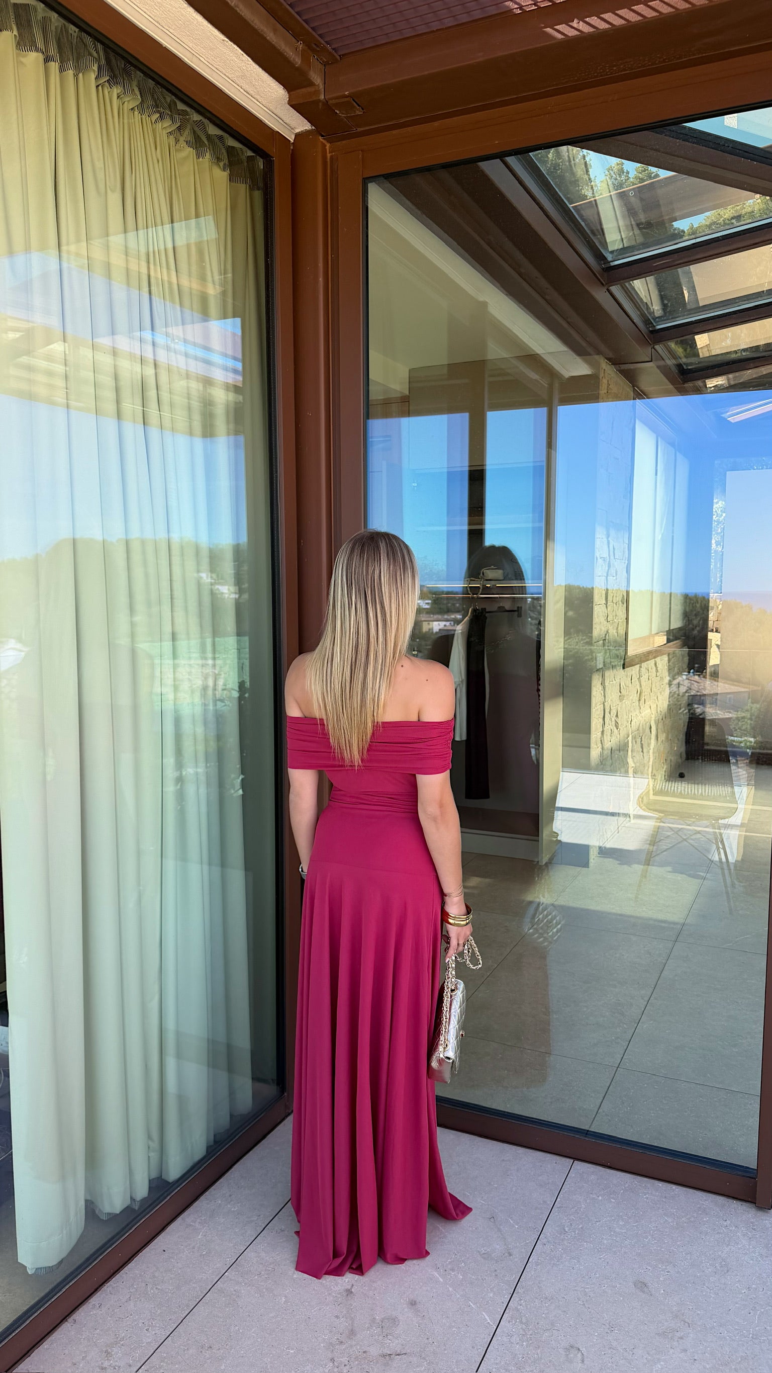 IRIS DRESS - BORDEAUX