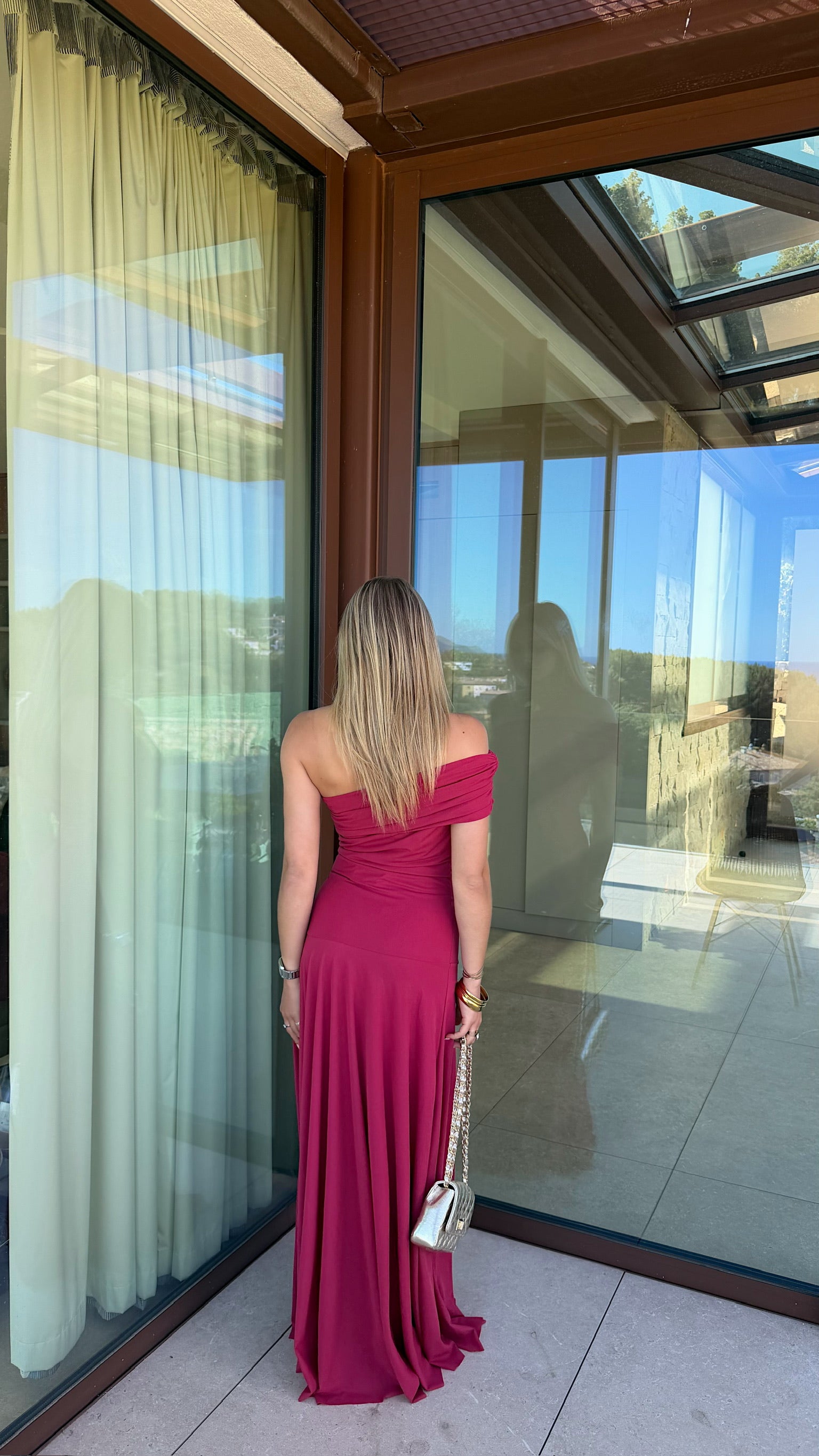 IRIS DRESS - BORDEAUX
