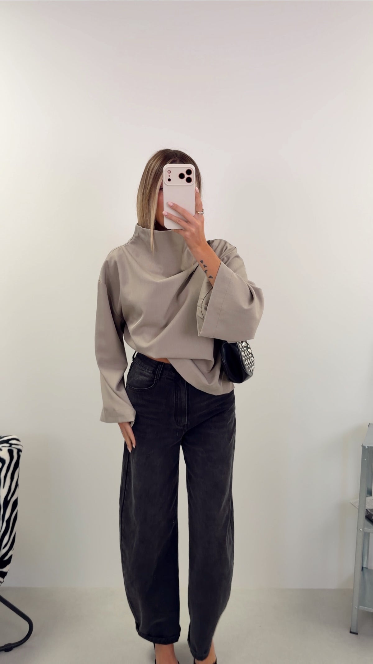TOP PERRINE - TAUPE