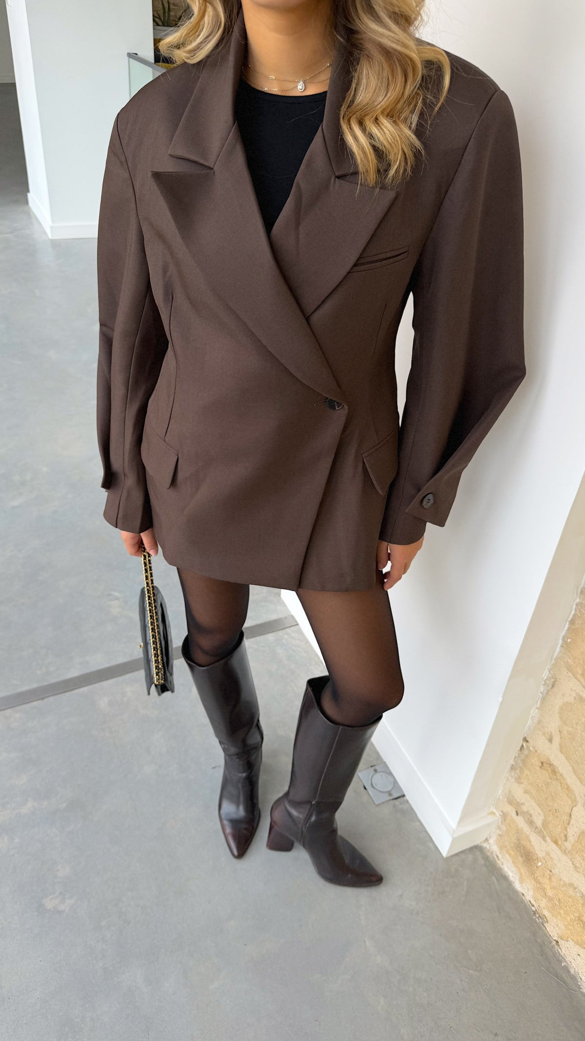 SUZY BLAZER - CHOCO