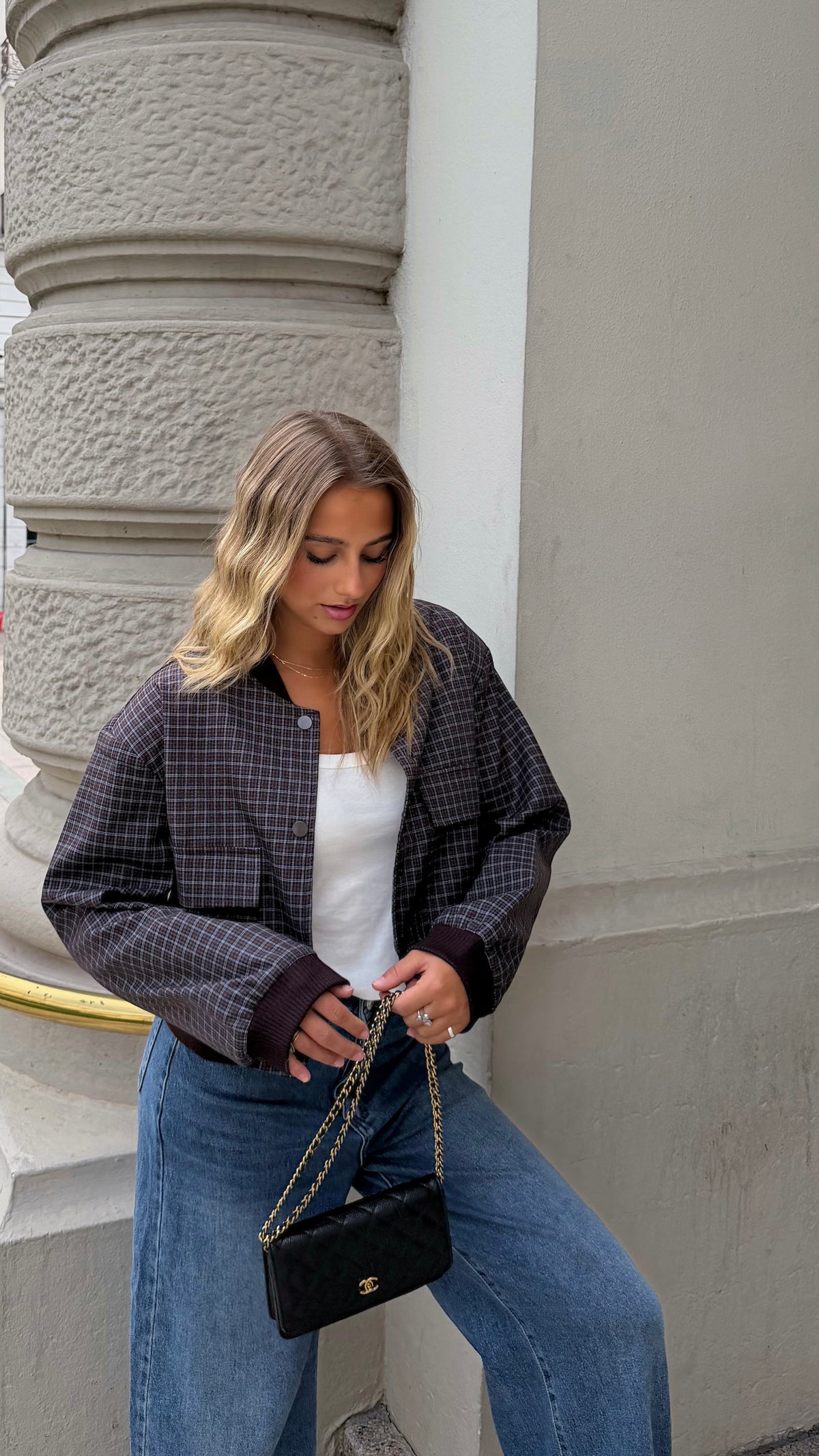 BOMBER LESLIE - MARRON ET BLEU