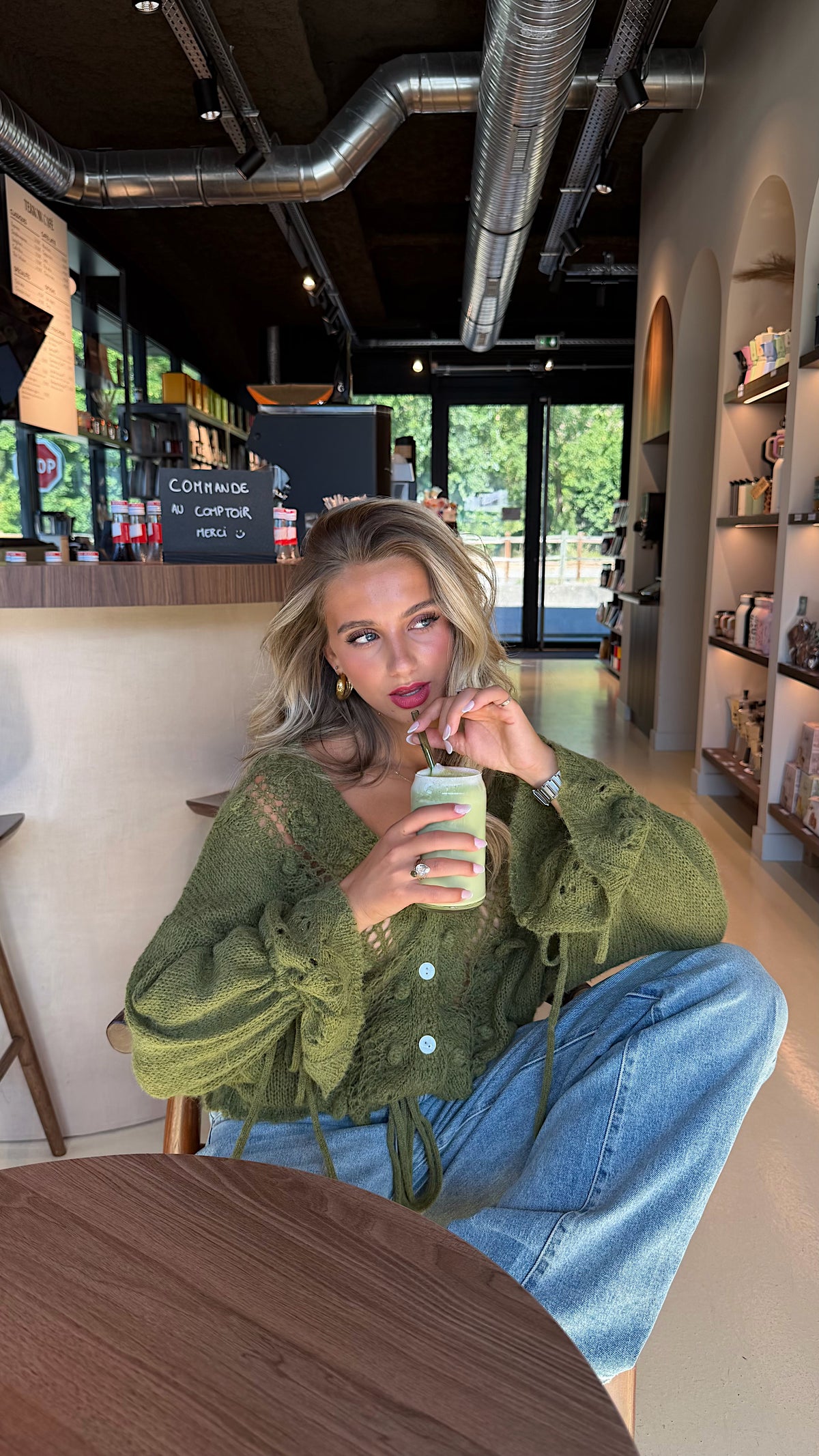 GILET JENNY - OLIVE