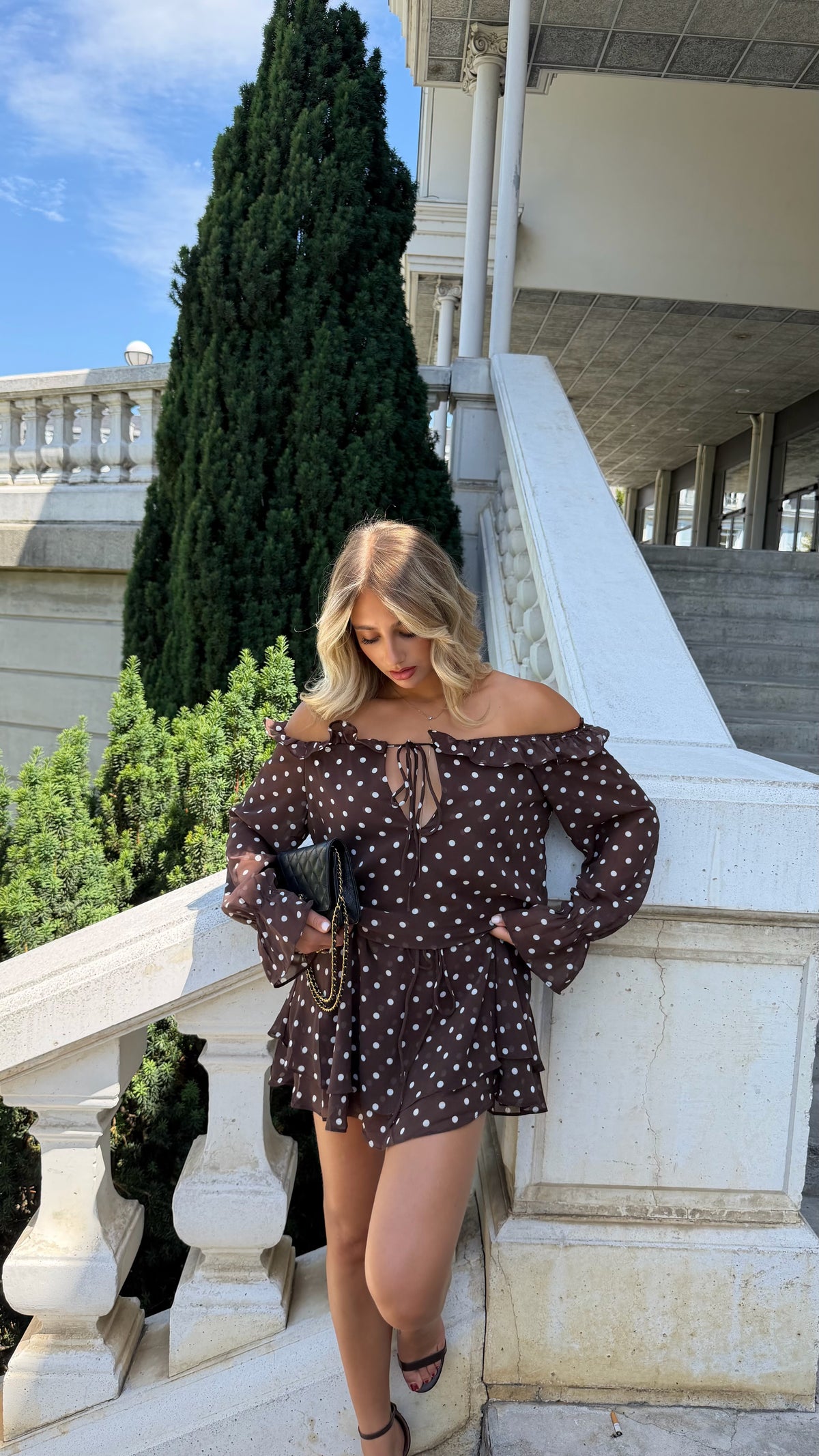 INES PLAYSUIT - CHOCO DOT