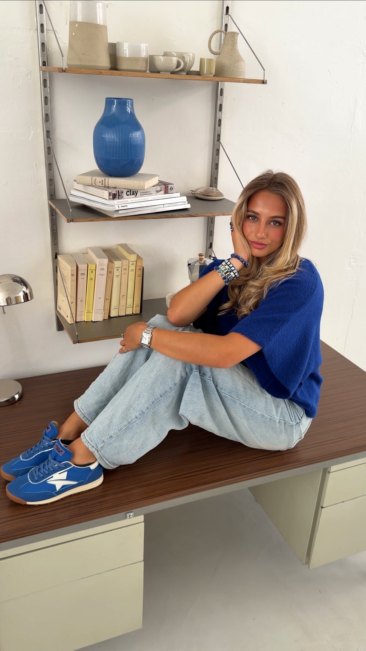 T SHIRT JOY - BLEU ROI